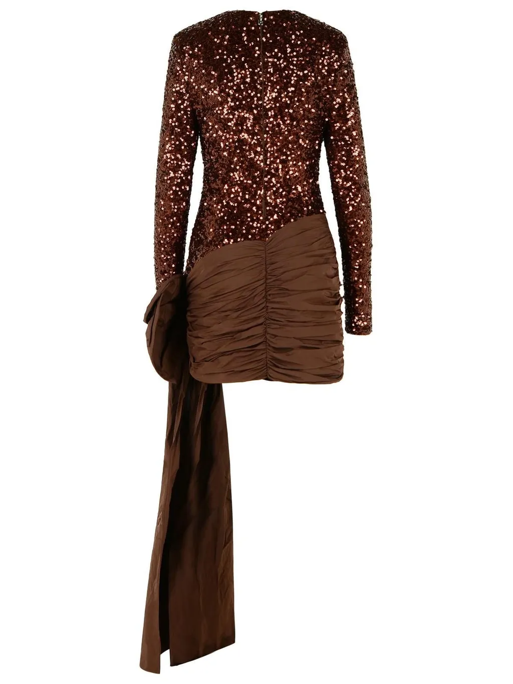 Rotate Sequined Bow Mini Dress