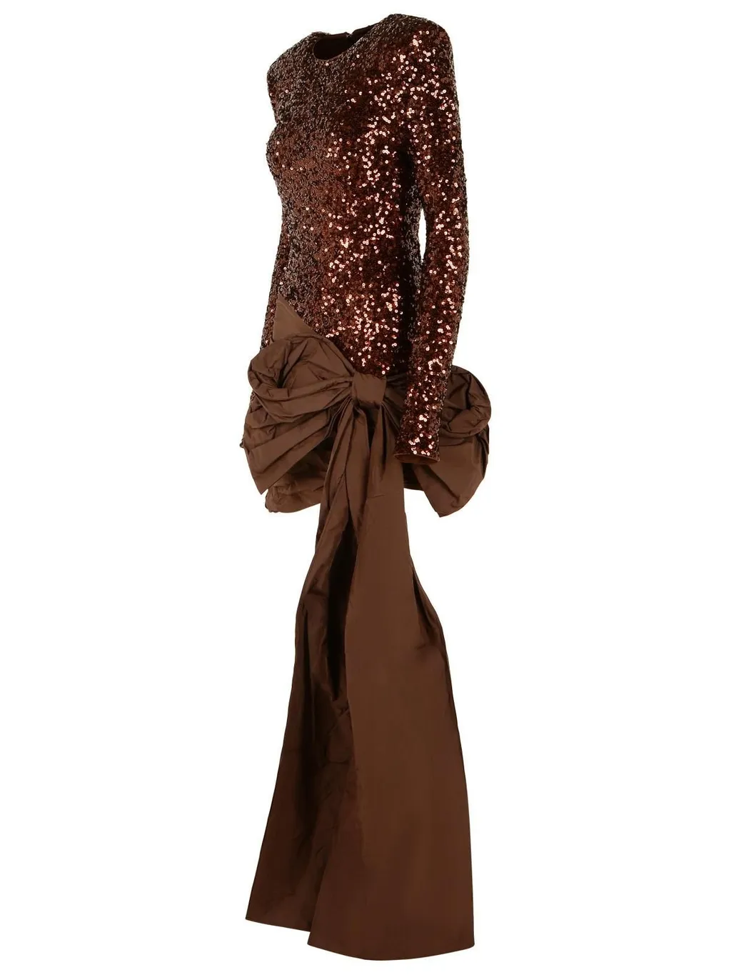 Rotate Sequined Bow Mini Dress