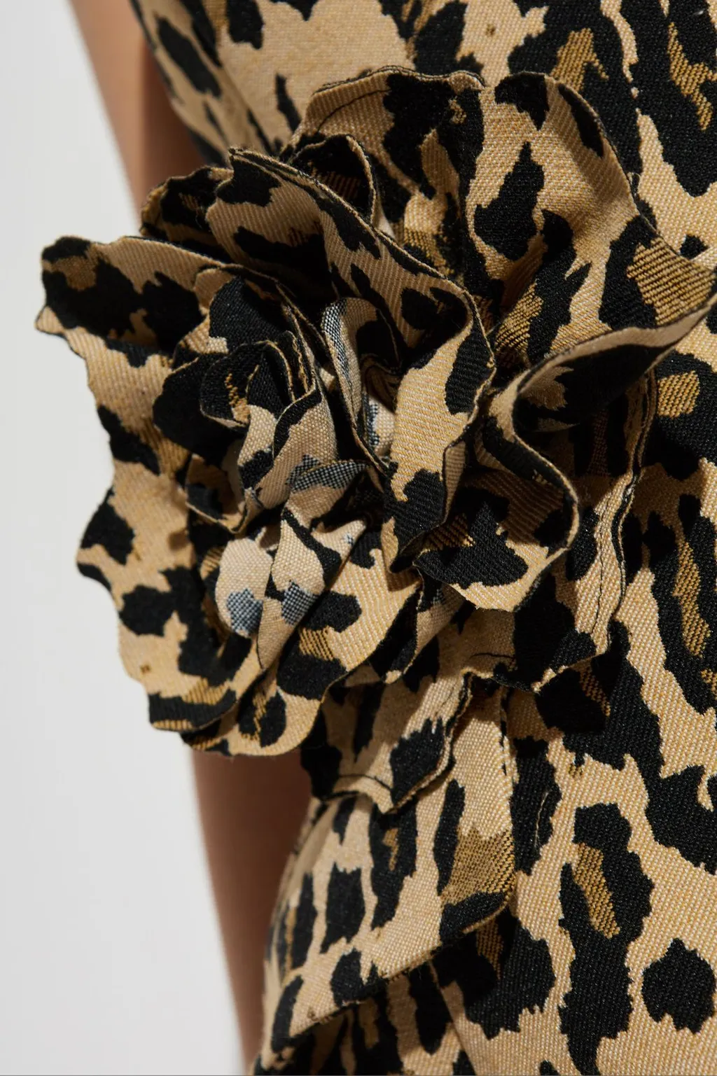 Rotate Strapless Animal Print Dress
