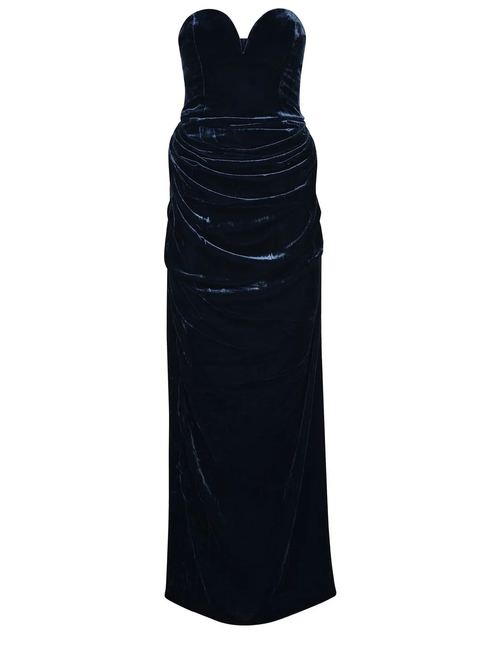 Rotate Strapless Velvet Maxi Dress