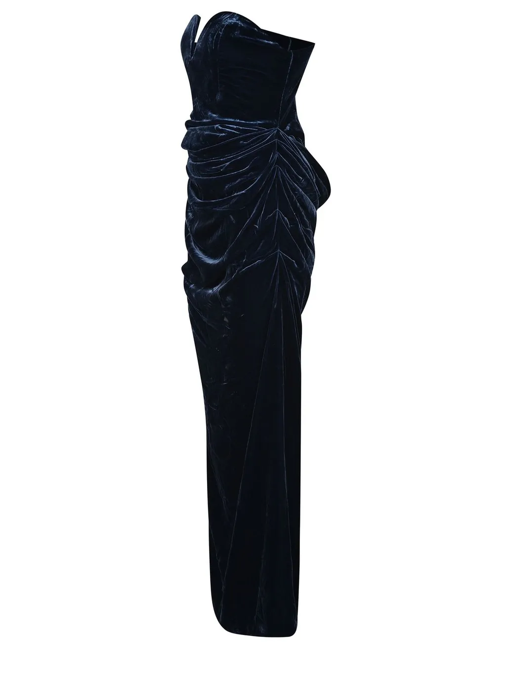 Rotate Strapless Velvet Maxi Dress
