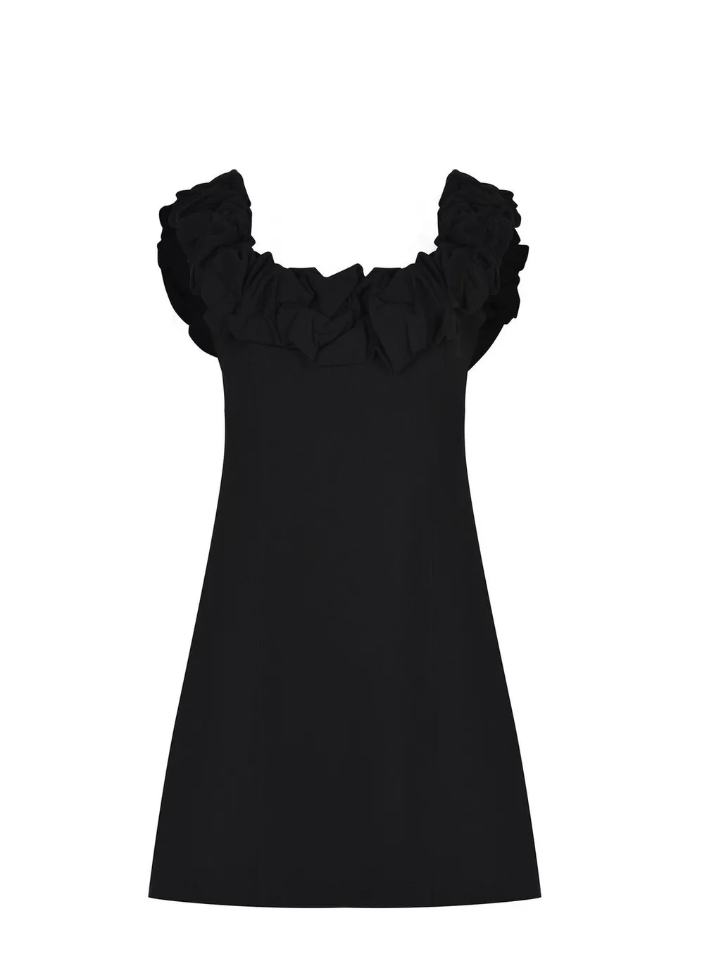 Rotate Ruffled Square-Neck Dress