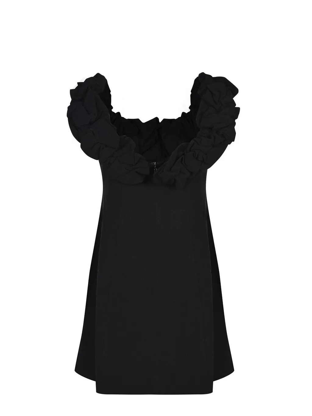 Rotate Ruffled Square-Neck Dress