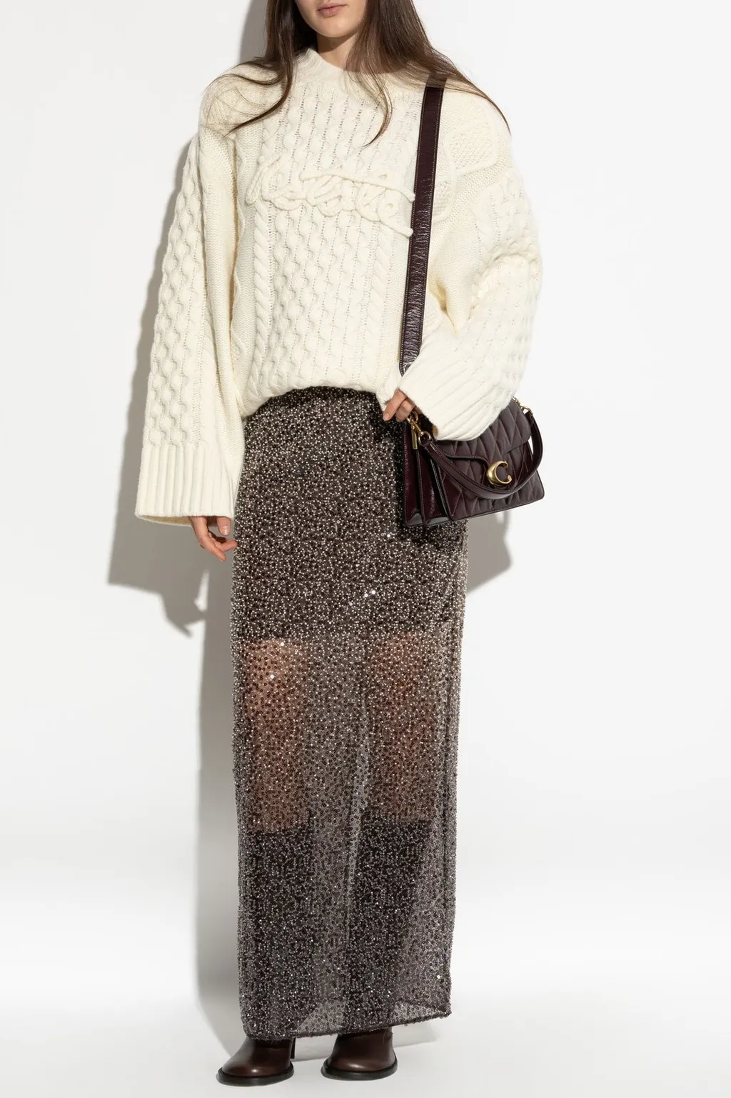 Rotate Sequin Maxi Skirt