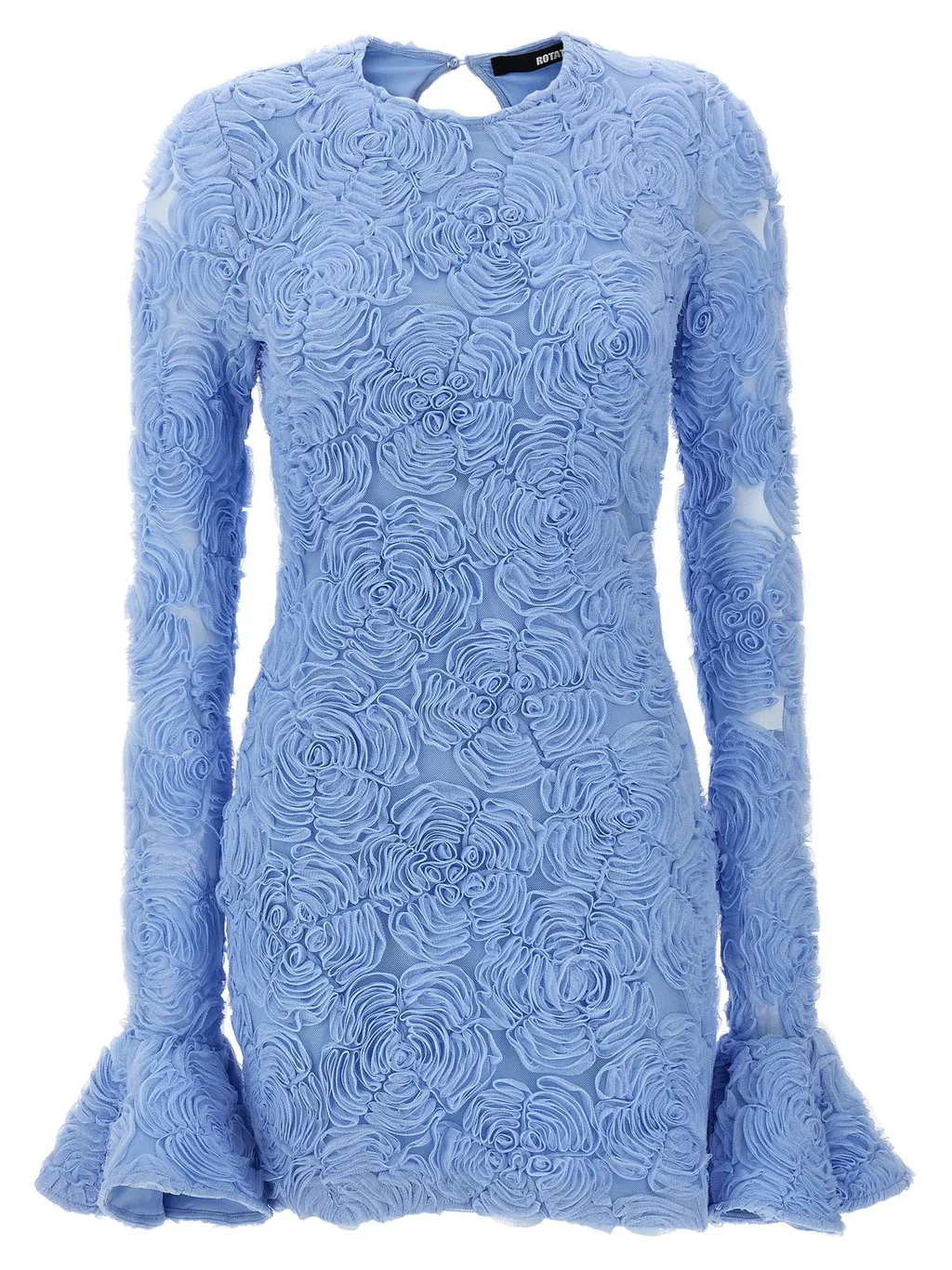 Rotate Floral-Appliqué Mini Dress