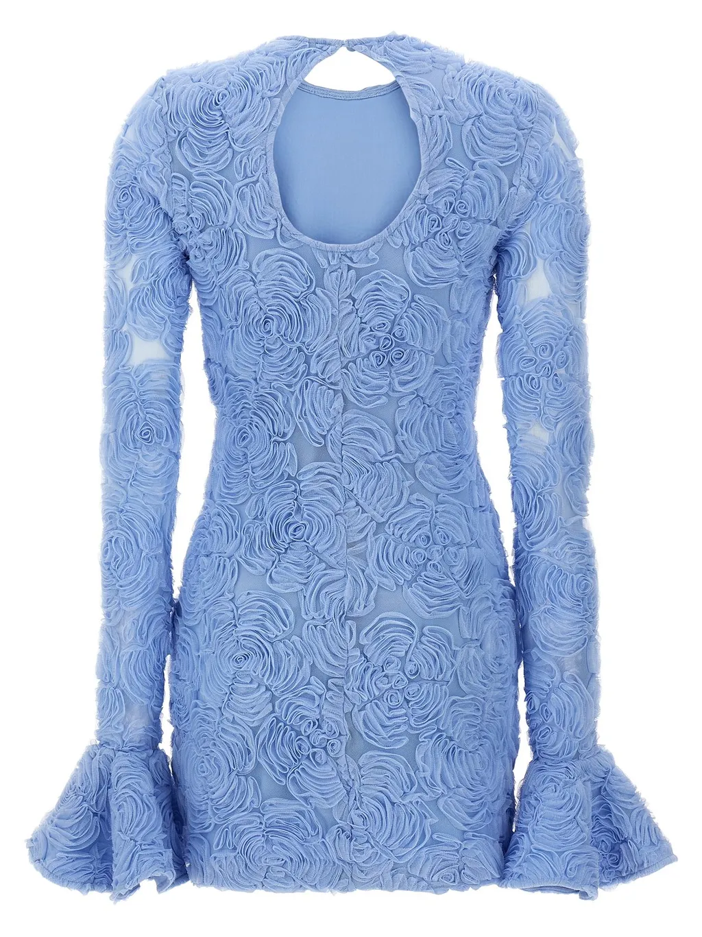 Rotate Floral-Appliqué Mini Dress