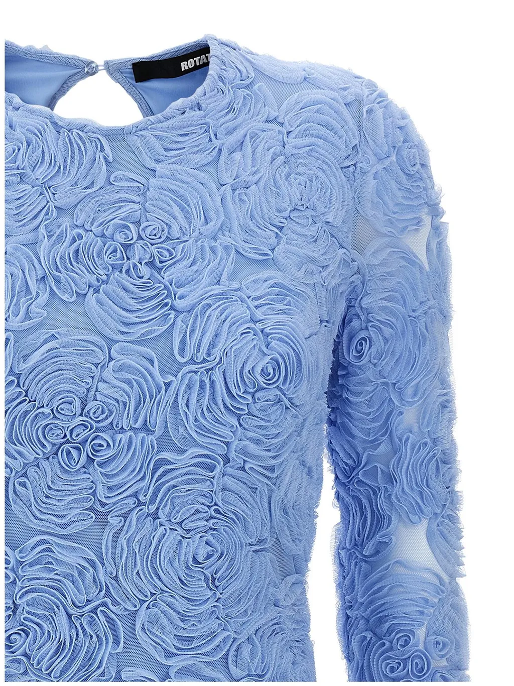 Rotate Floral-Appliqué Mini Dress