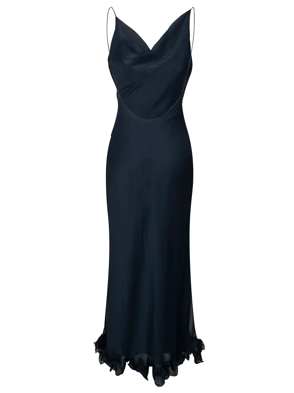 Rotate Chiffon Ruffle Slip Dress