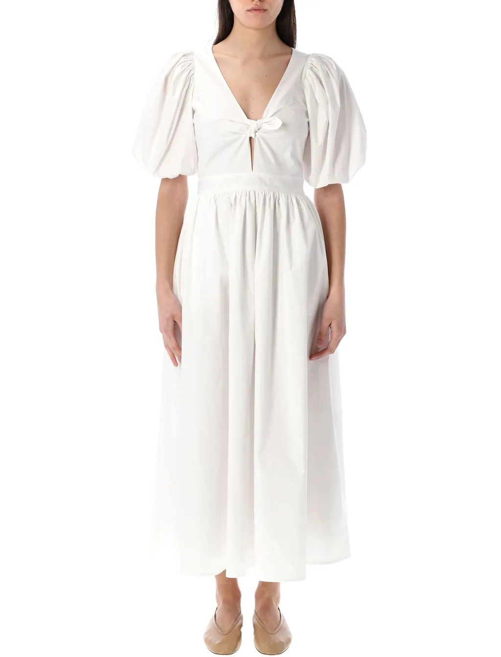 Rotate Puff Sleeve Midi Dress