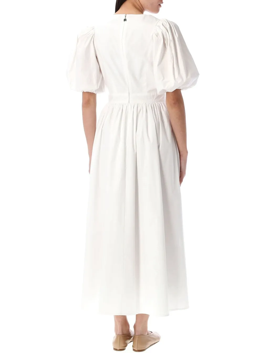 Rotate Puff Sleeve Midi Dress