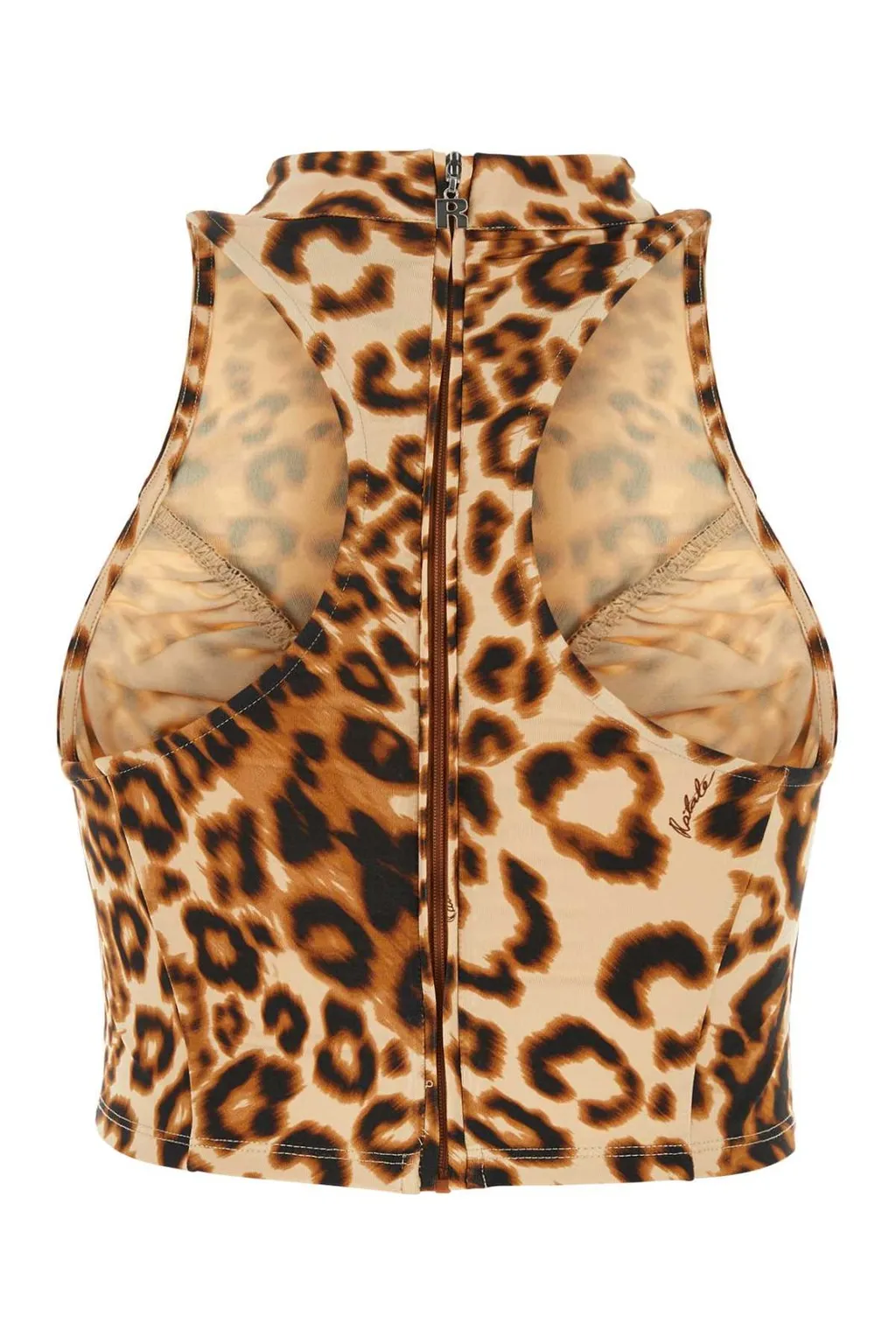 Rotate Sleeveless Leopard-Pattern Top