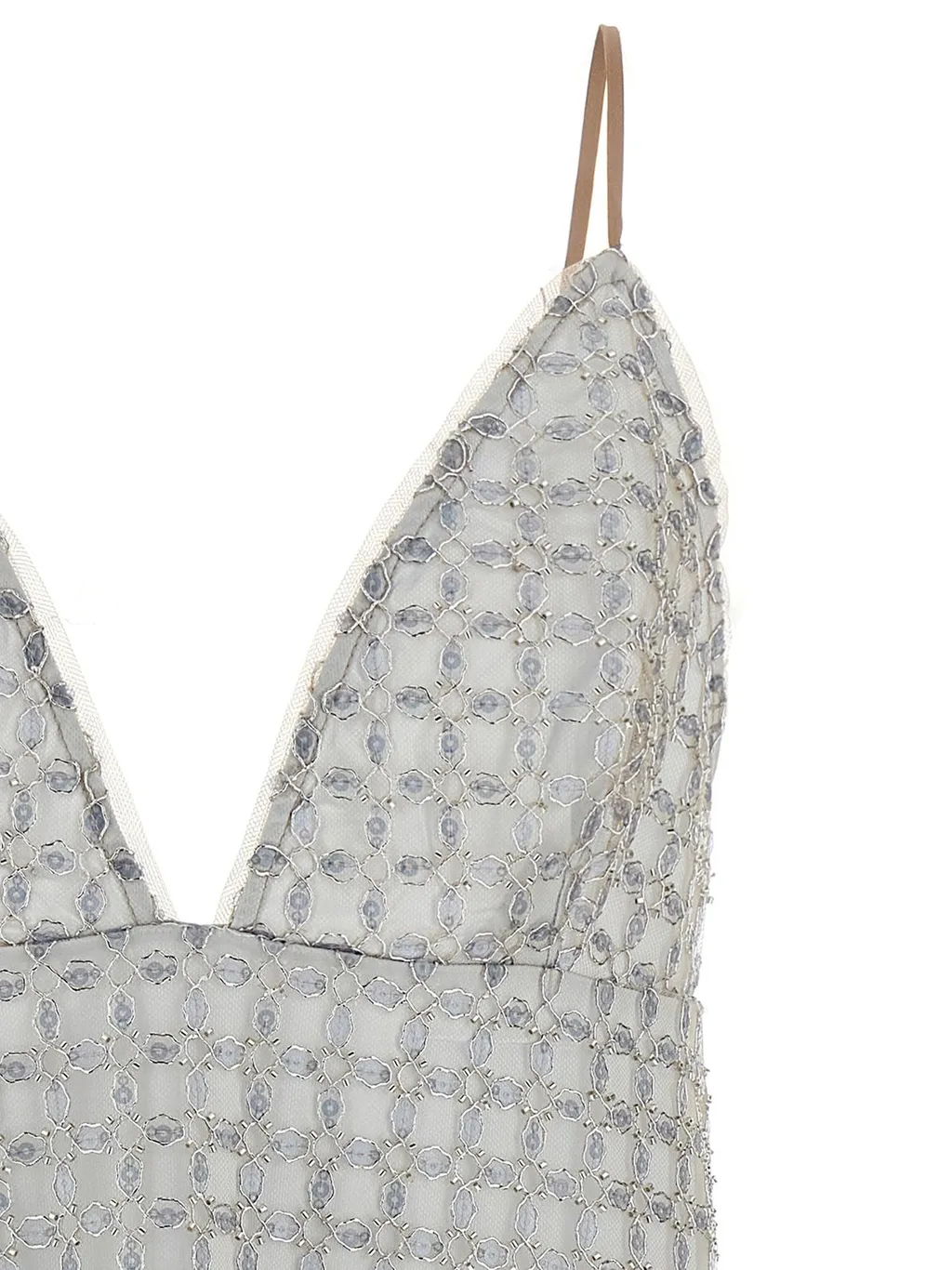 Rotate Beaded A-Line Mini Dress