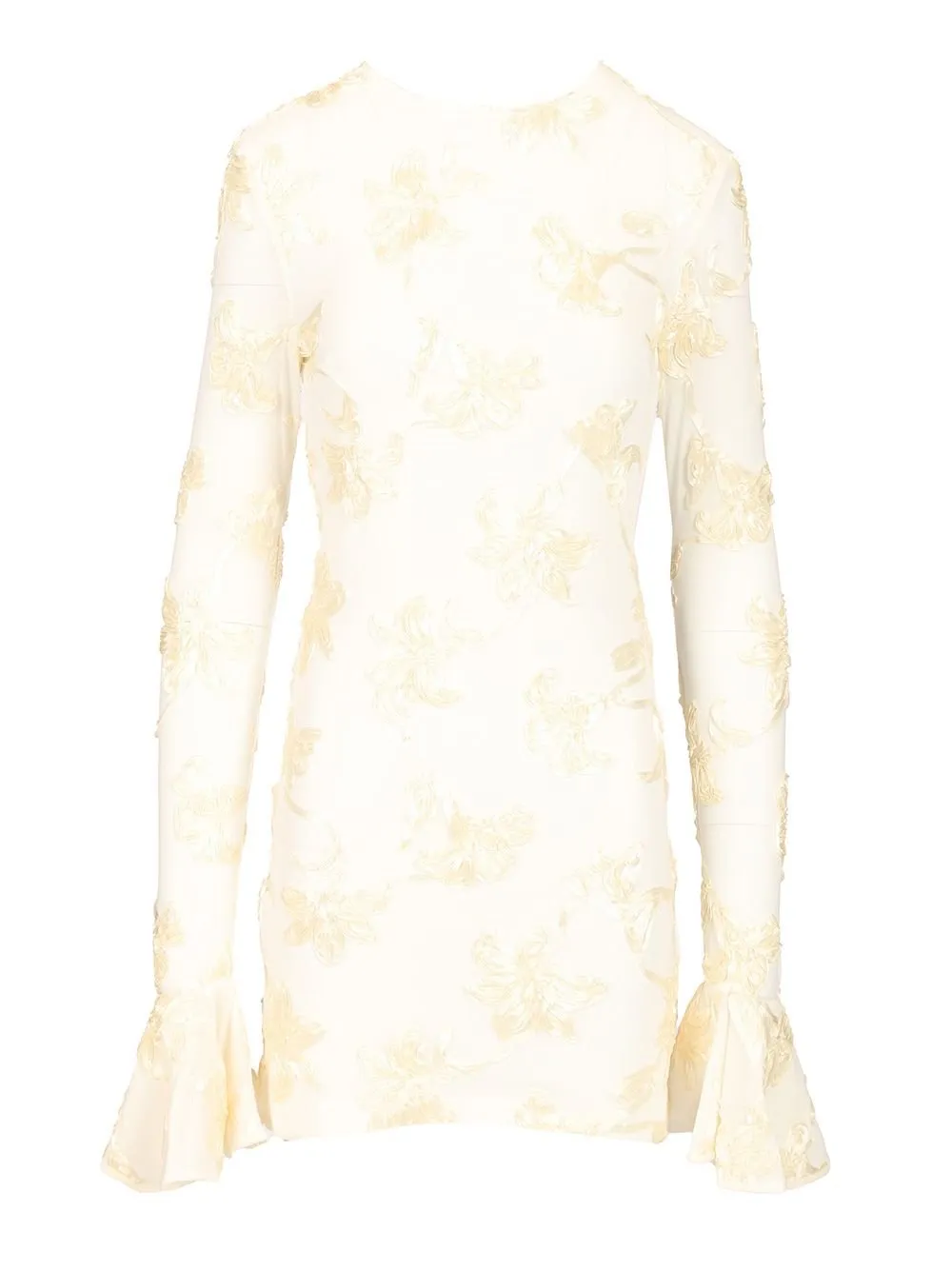 Rotate Flower Mesh Mini Dress