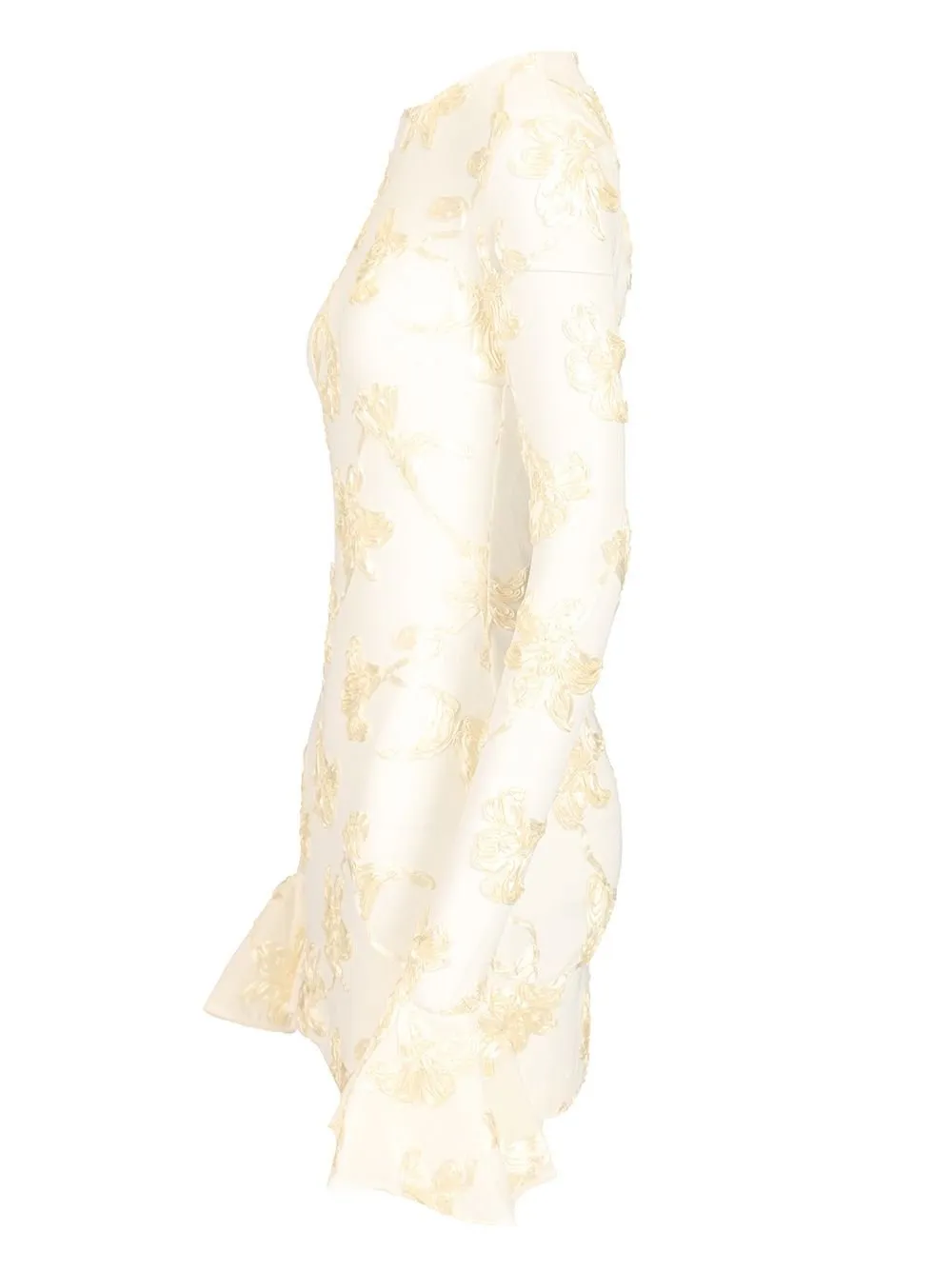Rotate Flower Mesh Mini Dress