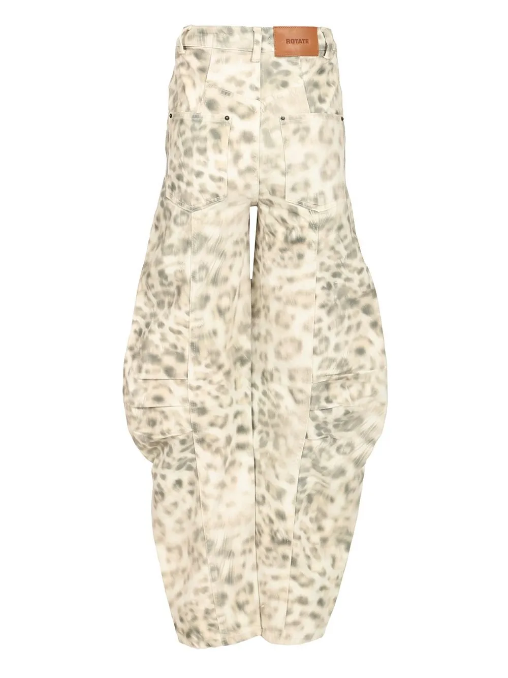 Rotate Printed Denim Cargo Pants