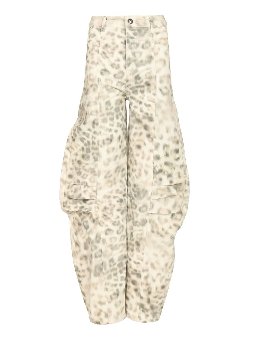 Rotate Printed Denim Cargo Pants