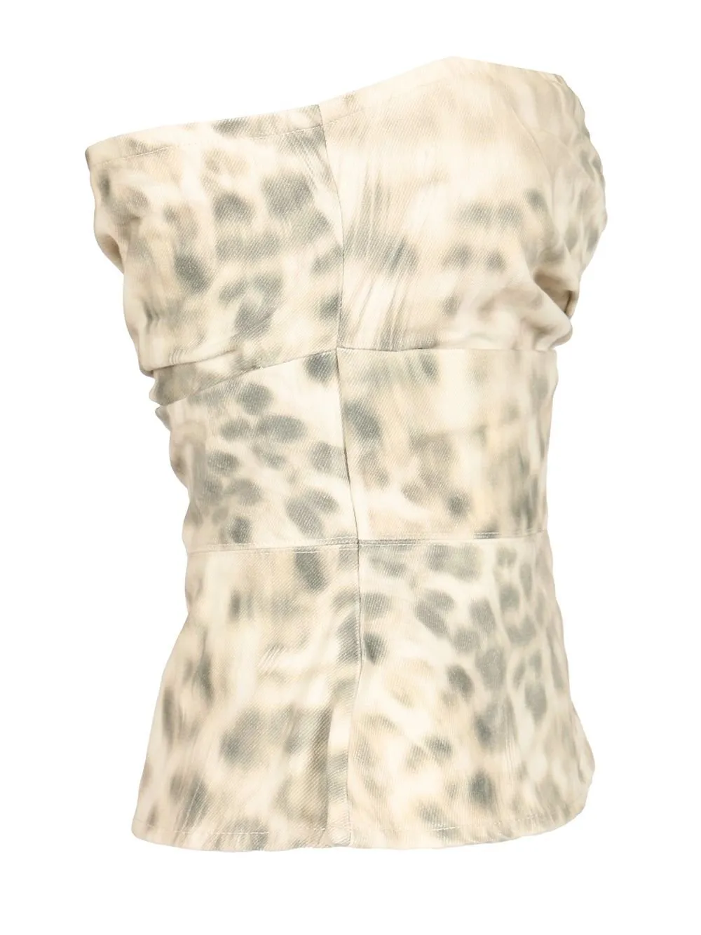 Rotate Printed Denim Top
