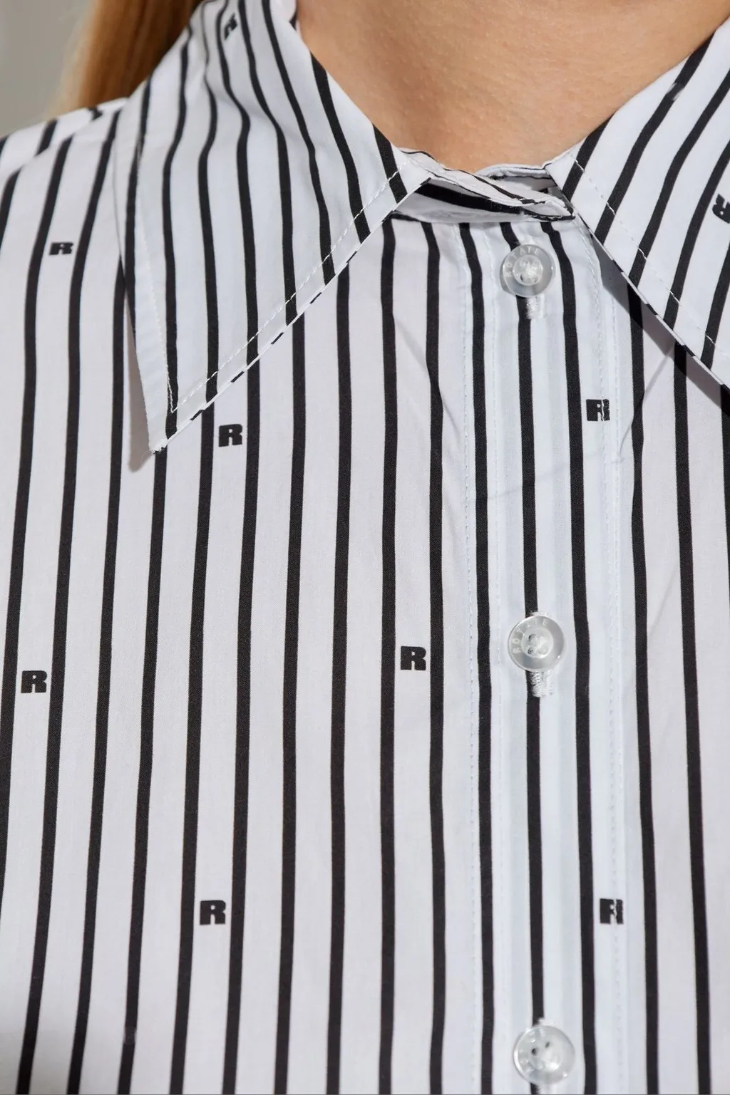 Rotate Striped Oversized Shirt