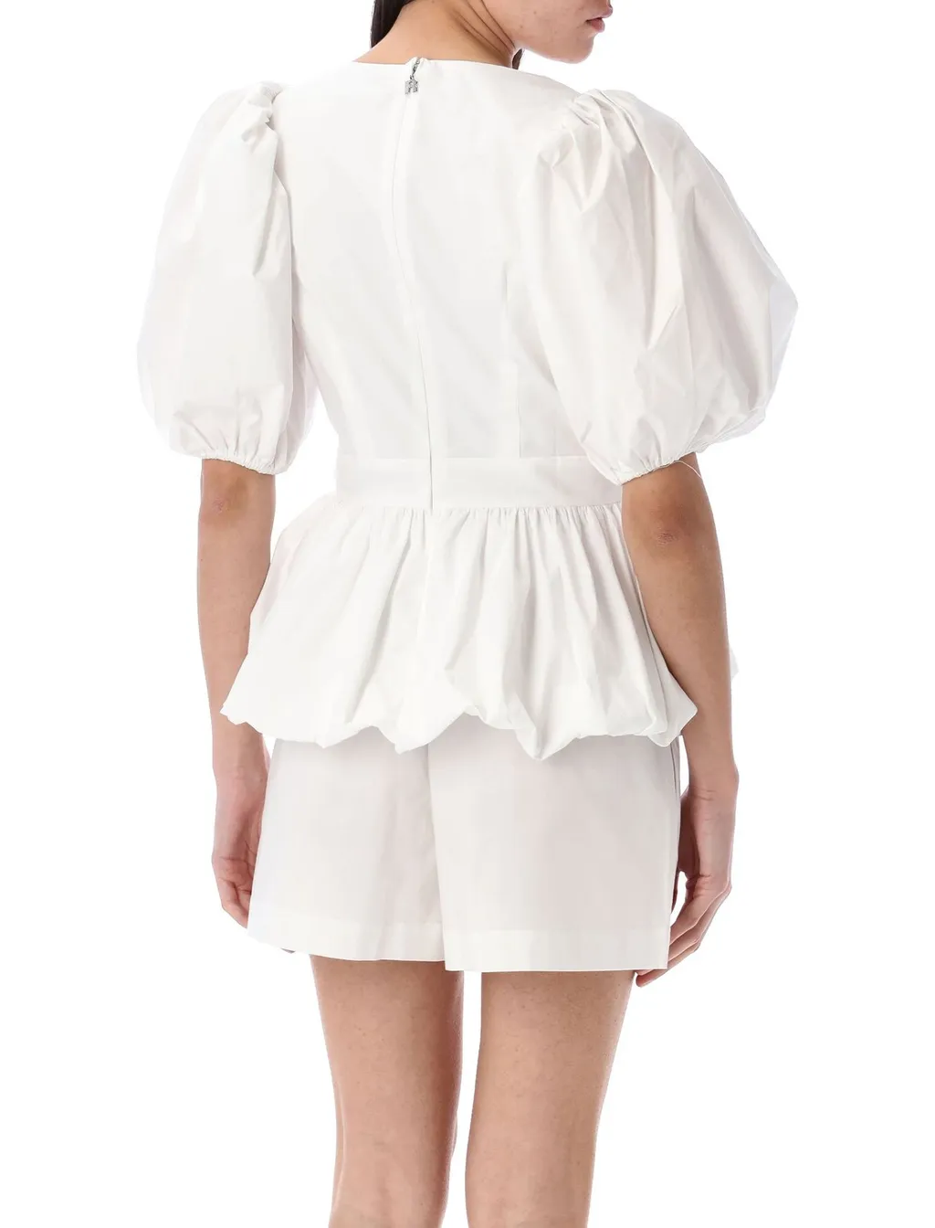 Rotate Puff Sleeve Peplum Top