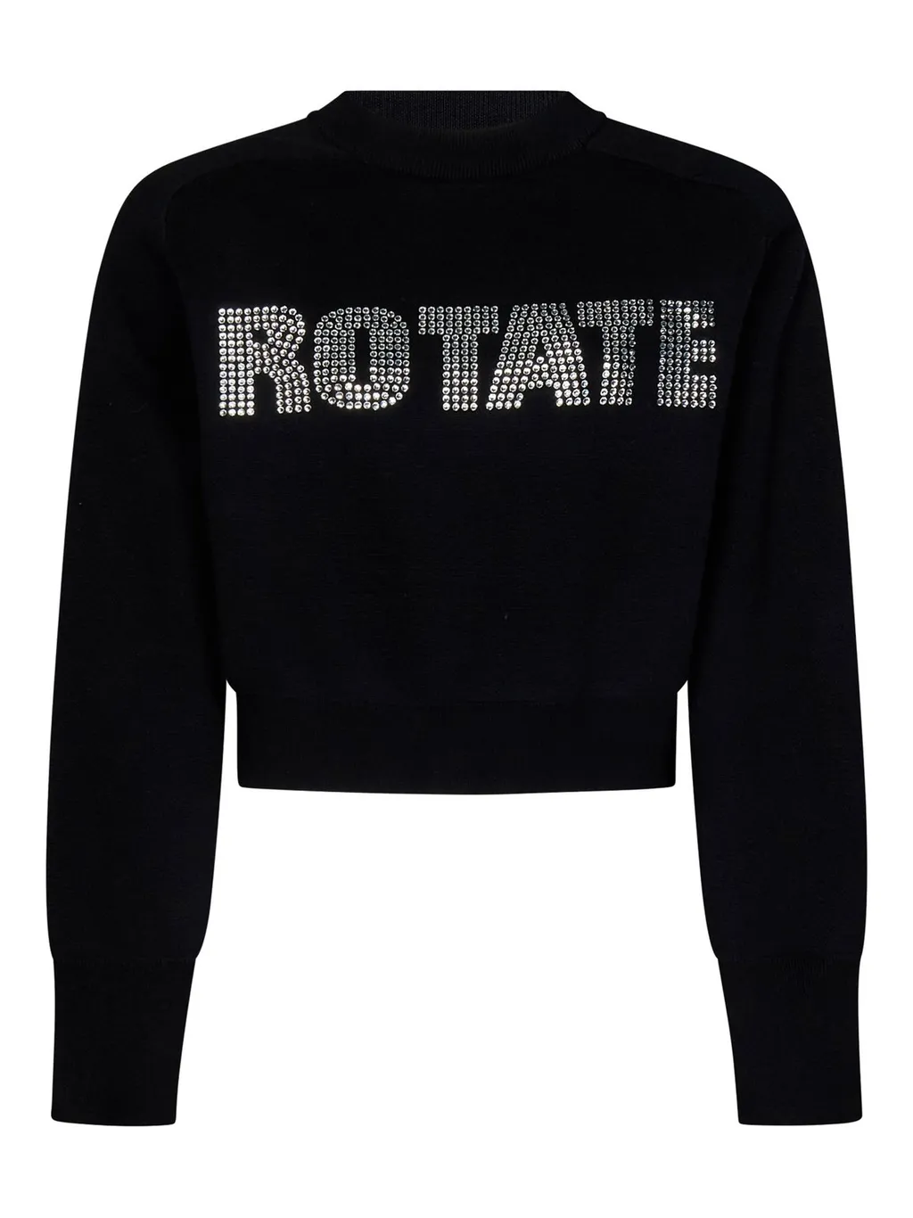 Rotate Logo Embellished Cropped Sweatshirt
