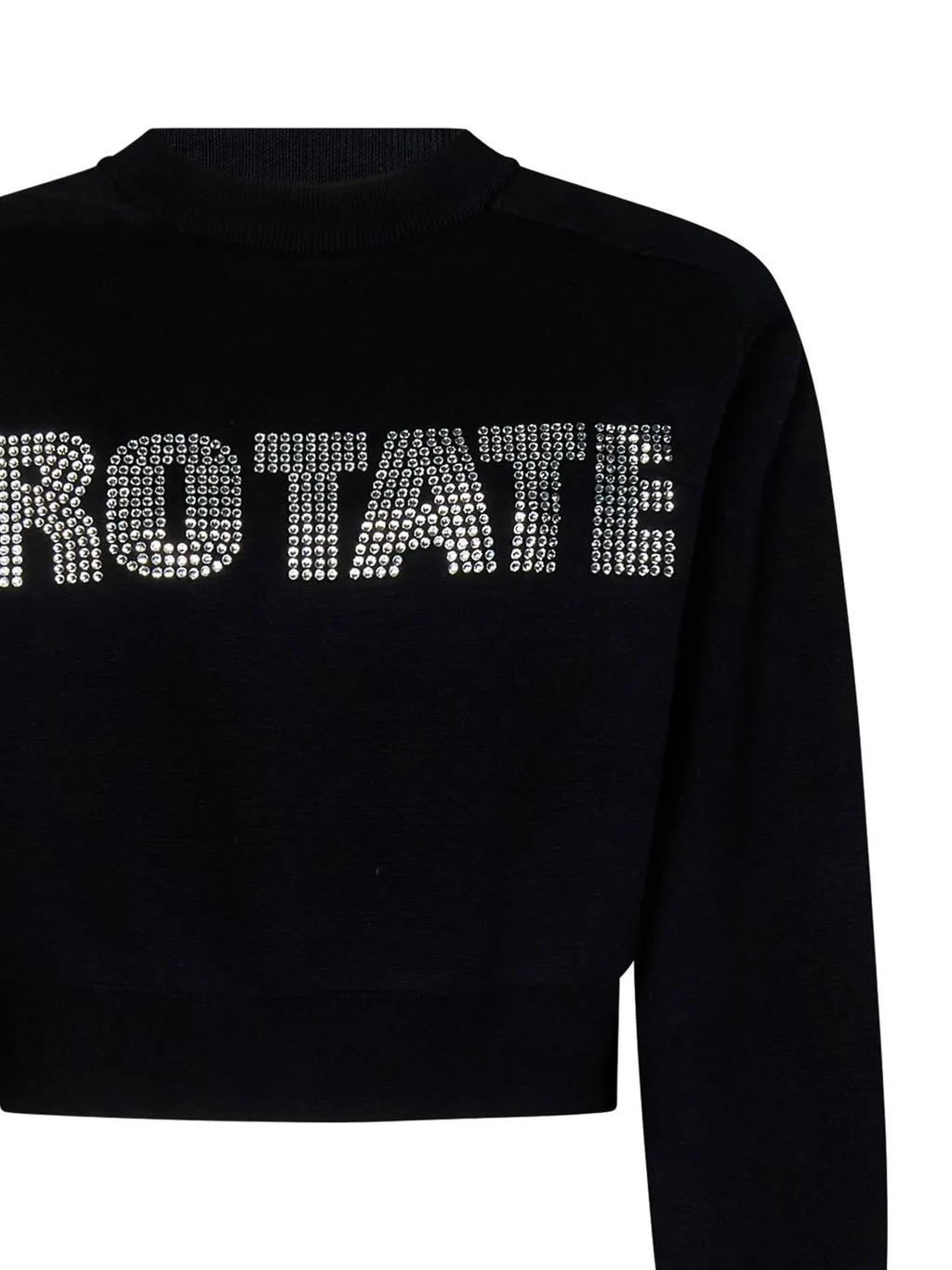Rotate Logo Embellished Cropped Sweatshirt