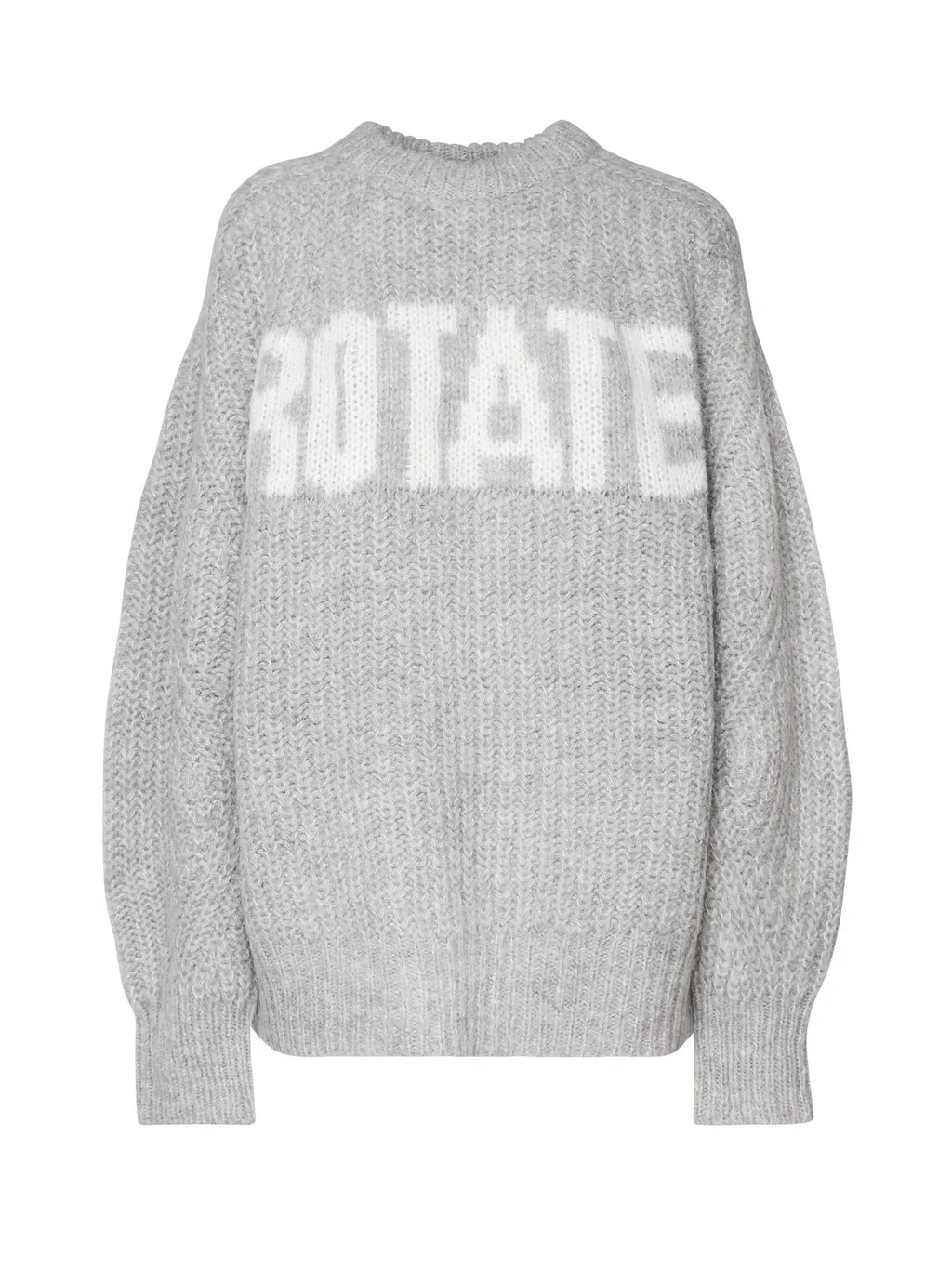 Rotate Logo-Intarsia Crewneck Jumper