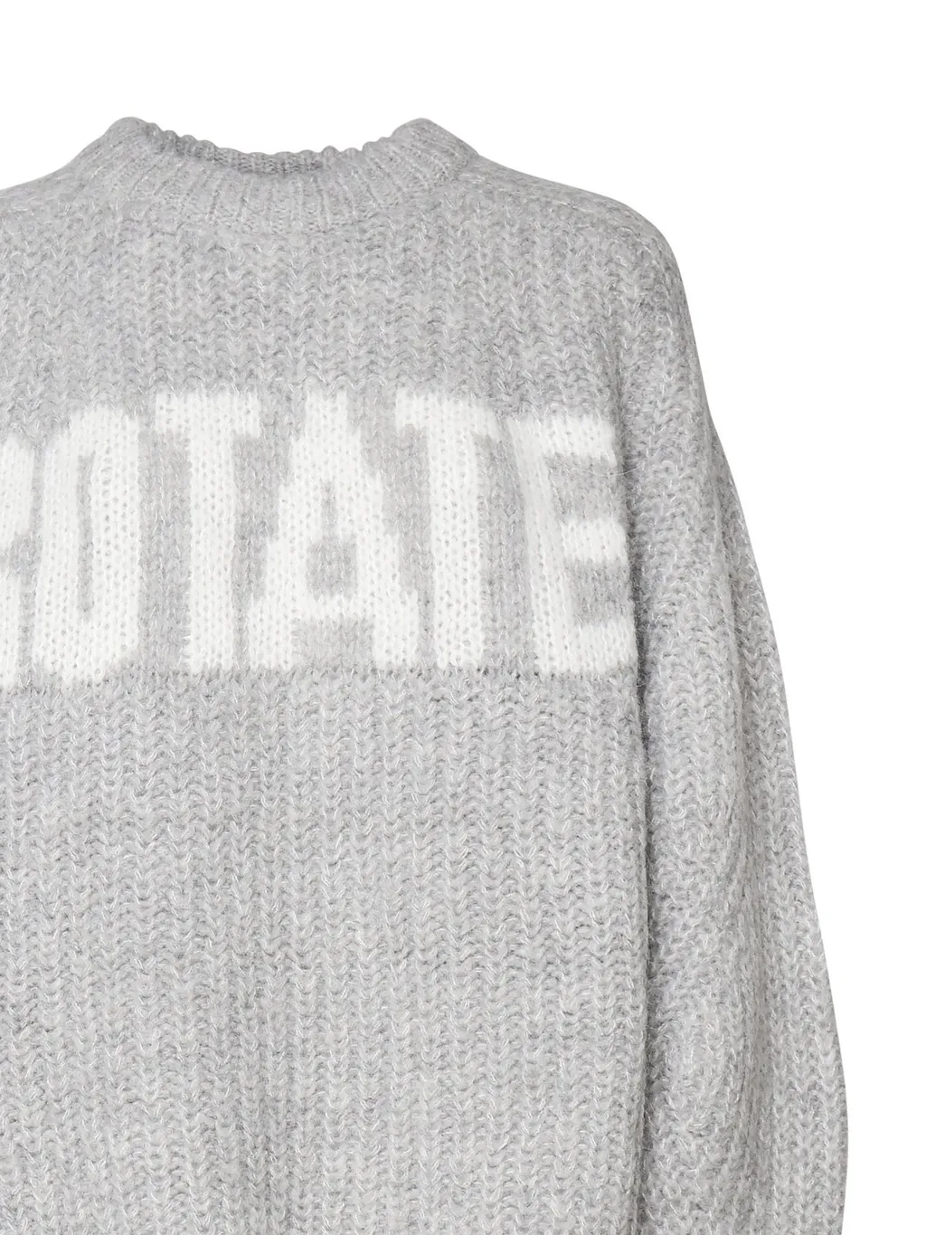 Rotate Logo-Intarsia Crewneck Jumper