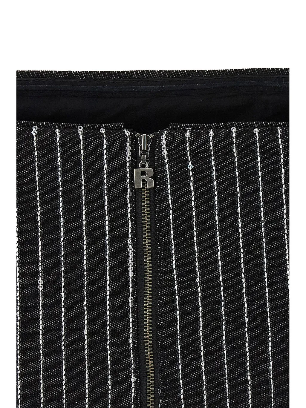 Rotate Sequined Twill Cropped Top