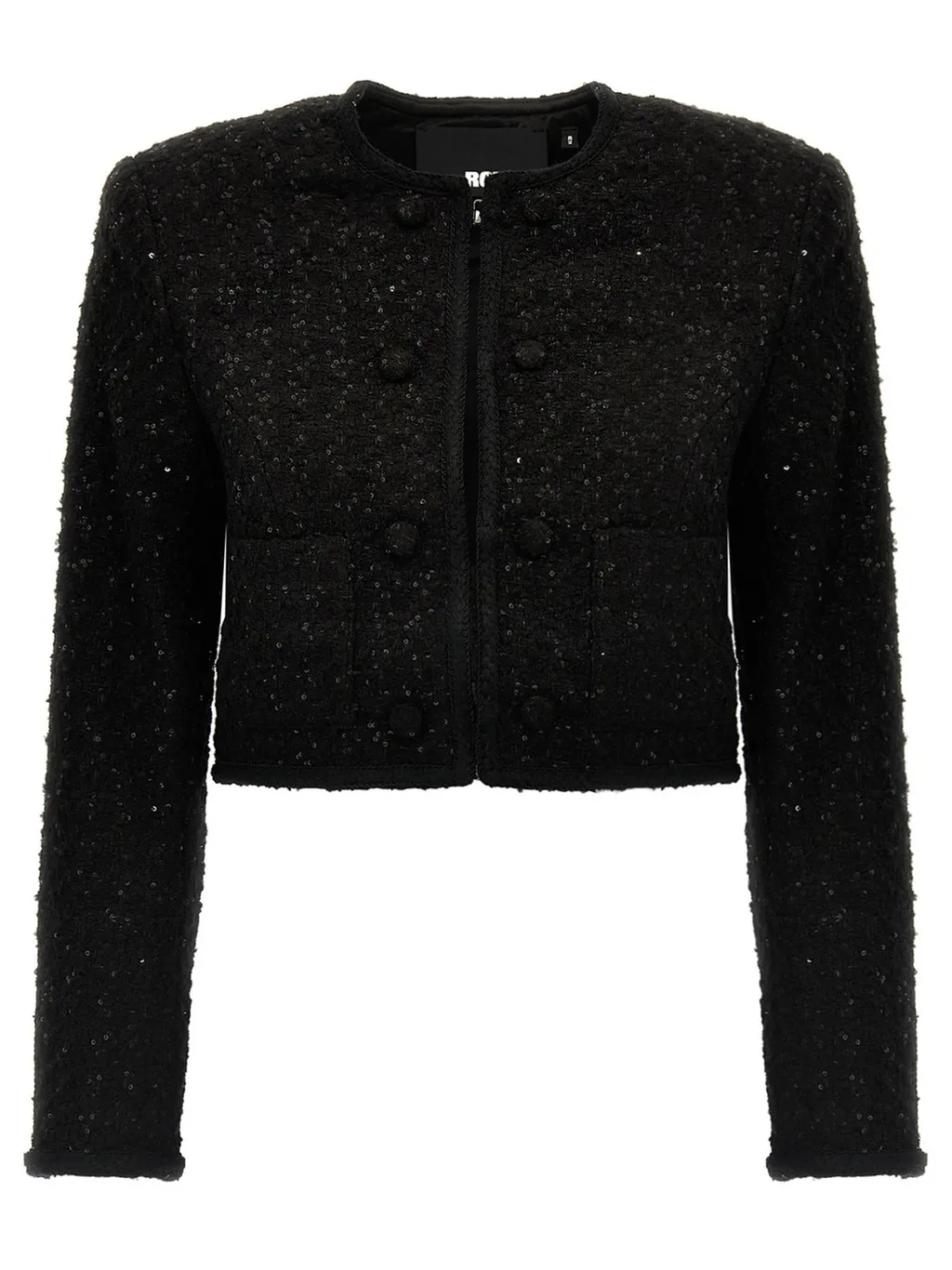 Rotate Sequin-Embellished Cropped Jacket
