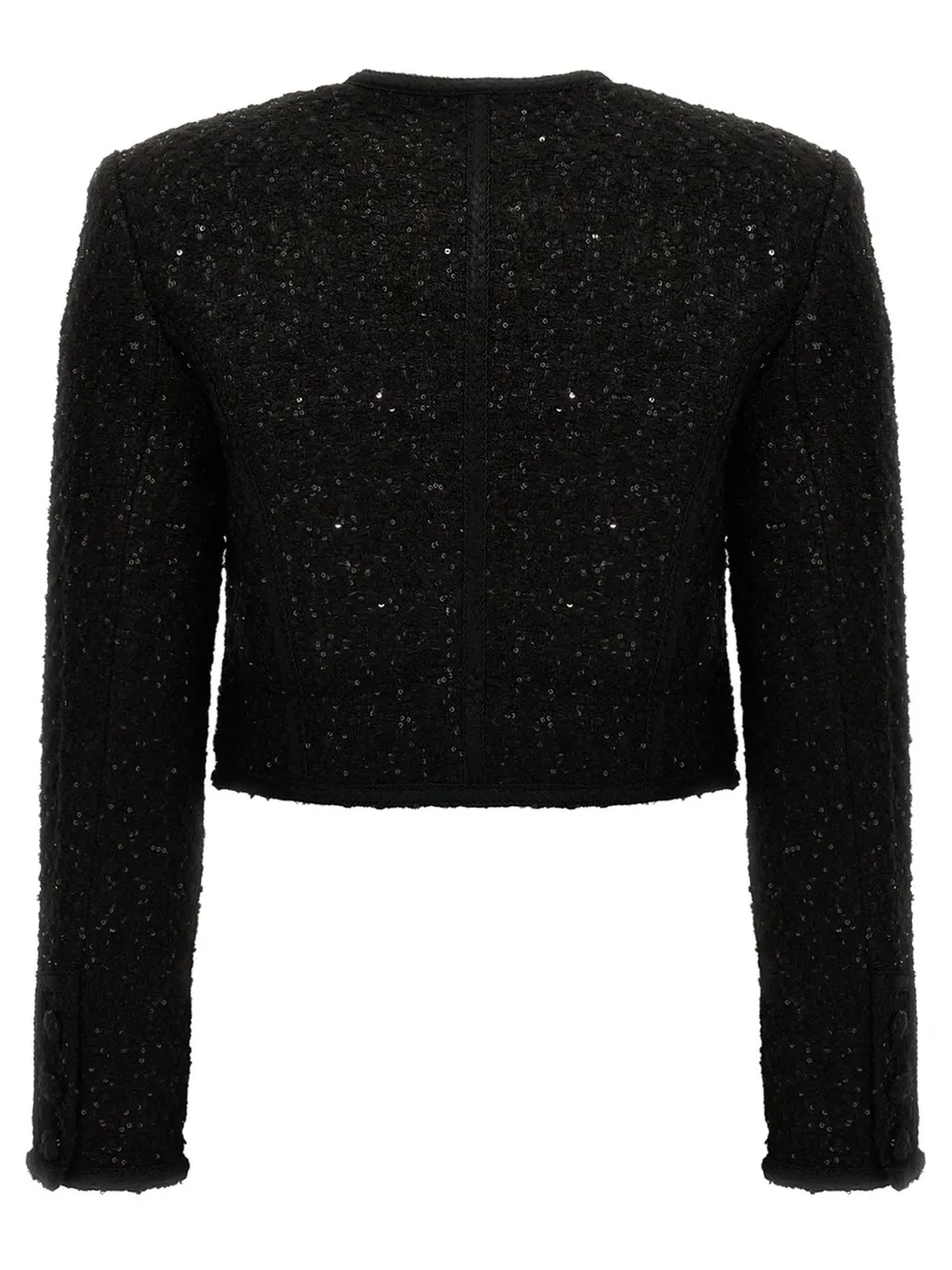 Rotate Sequin-Embellished Cropped Jacket