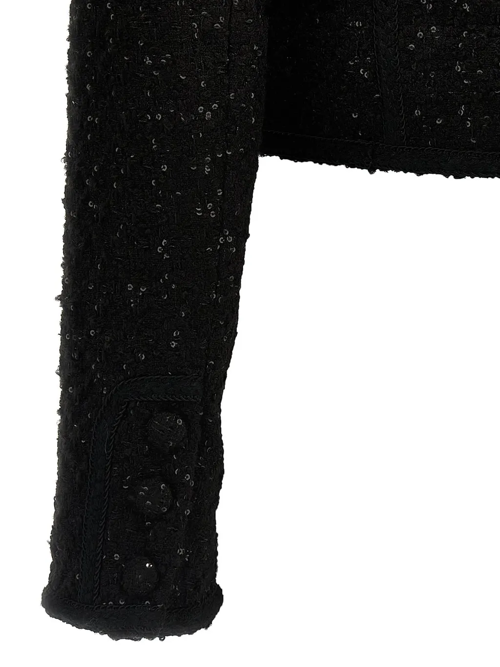 Rotate Sequin-Embellished Cropped Jacket