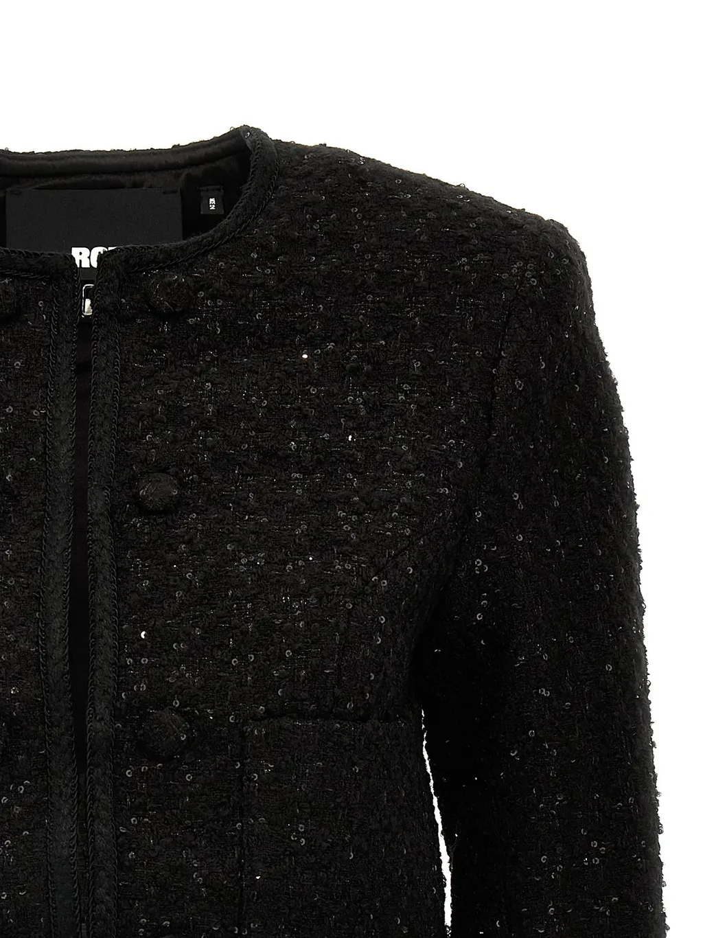 Rotate Sequin-Embellished Cropped Jacket
