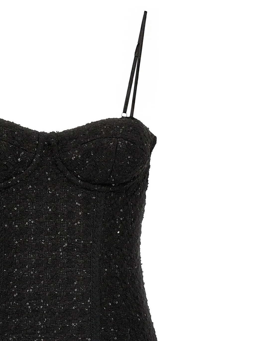 Rotate Sequin-Embellished Spaghetti Strap Mini Dress
