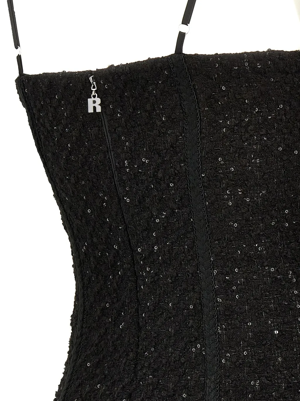 Rotate Sequin-Embellished Spaghetti Strap Mini Dress