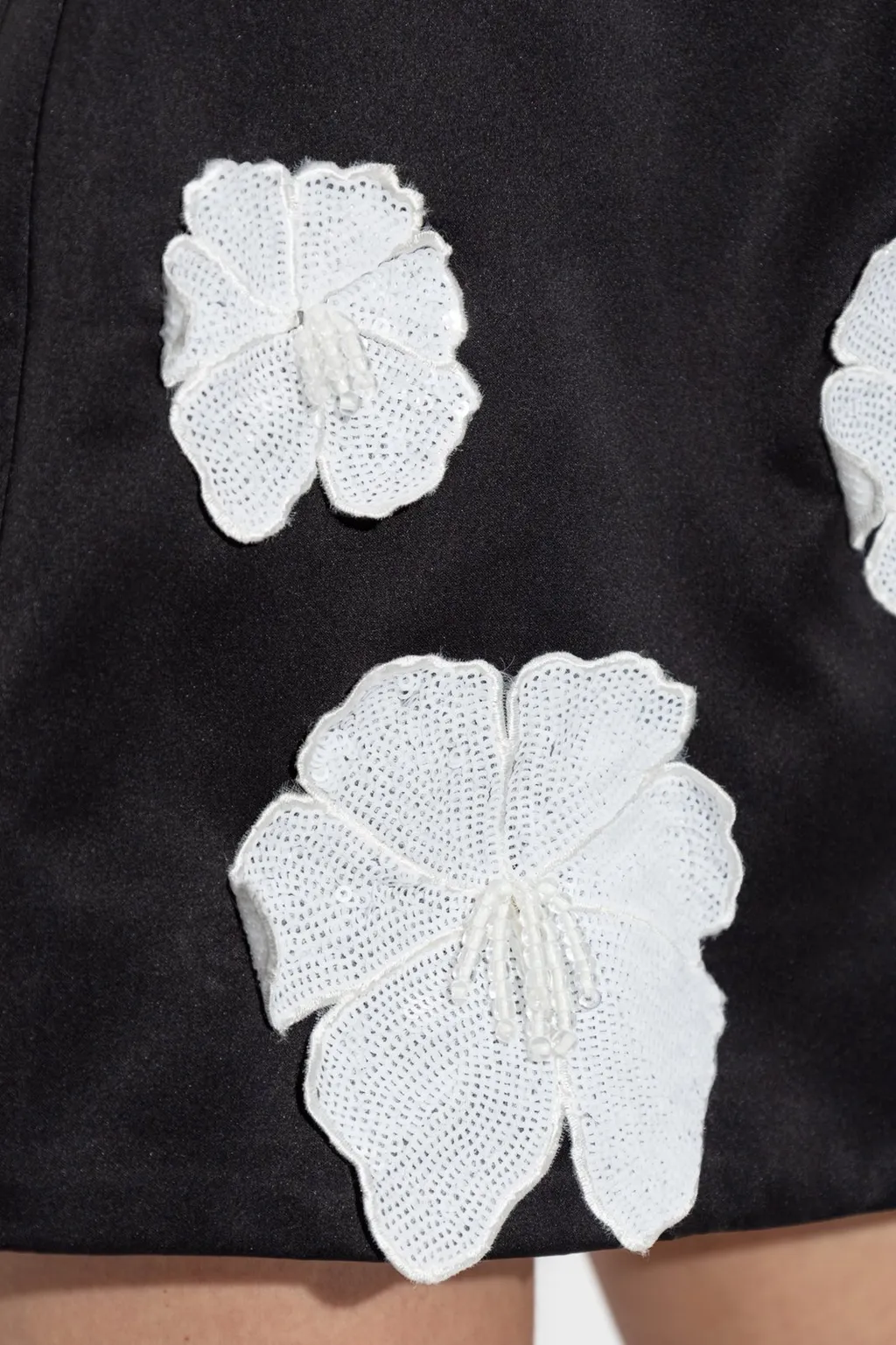 Rotate Floral Appliqué Mini Skirt