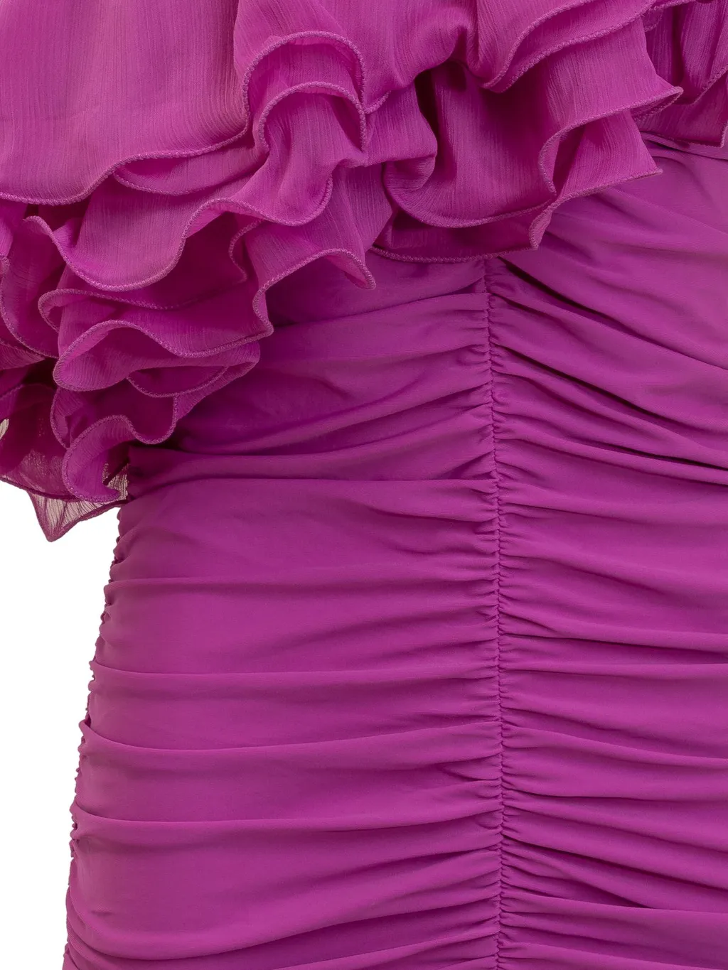 Rotate Chiffon Asymmetric Ruffled Mini Dress