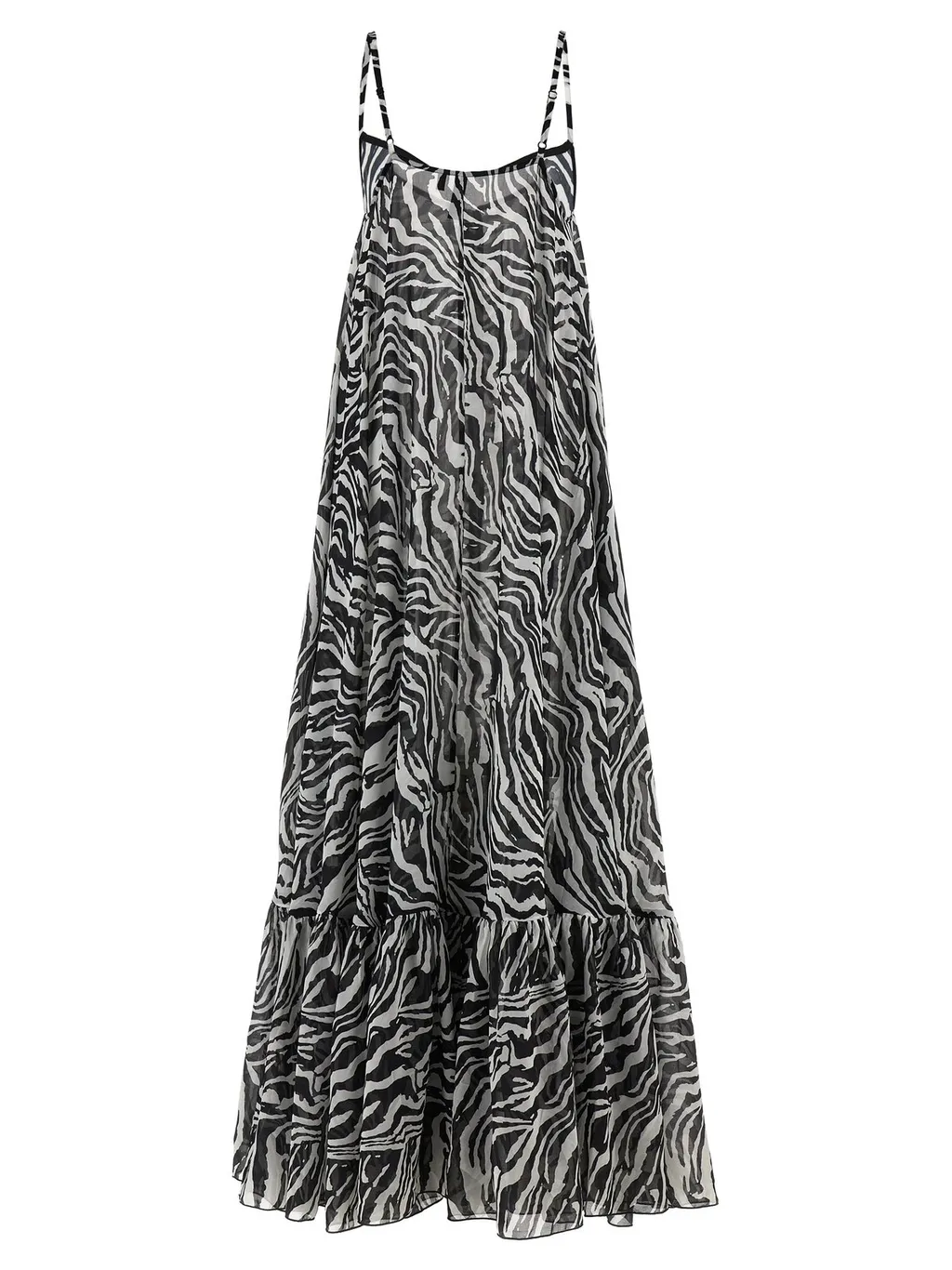 Rotate Light Flowy Zebra Print Maxi Dress