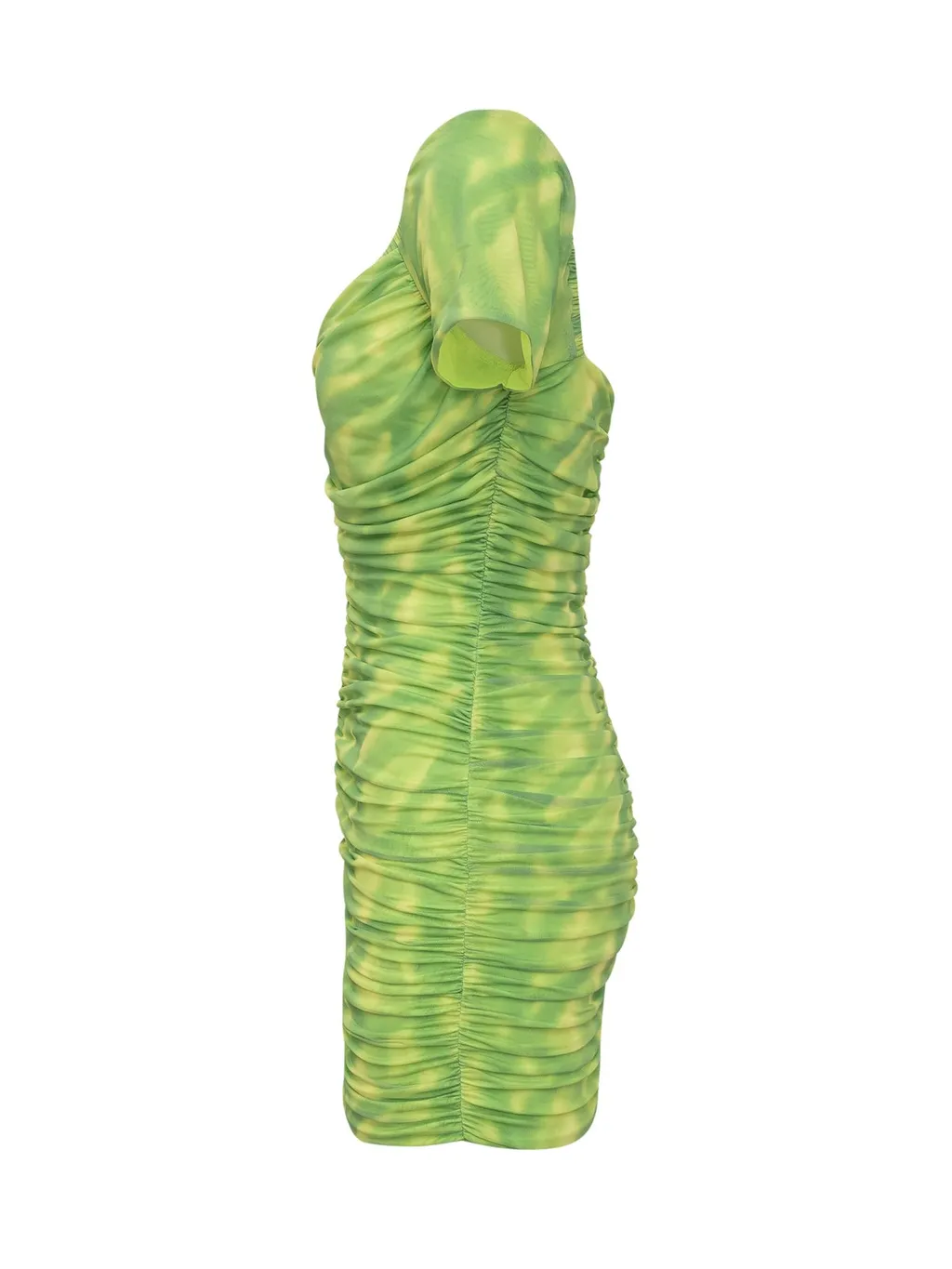 Rotate V-Neck Ruched Mini Dress