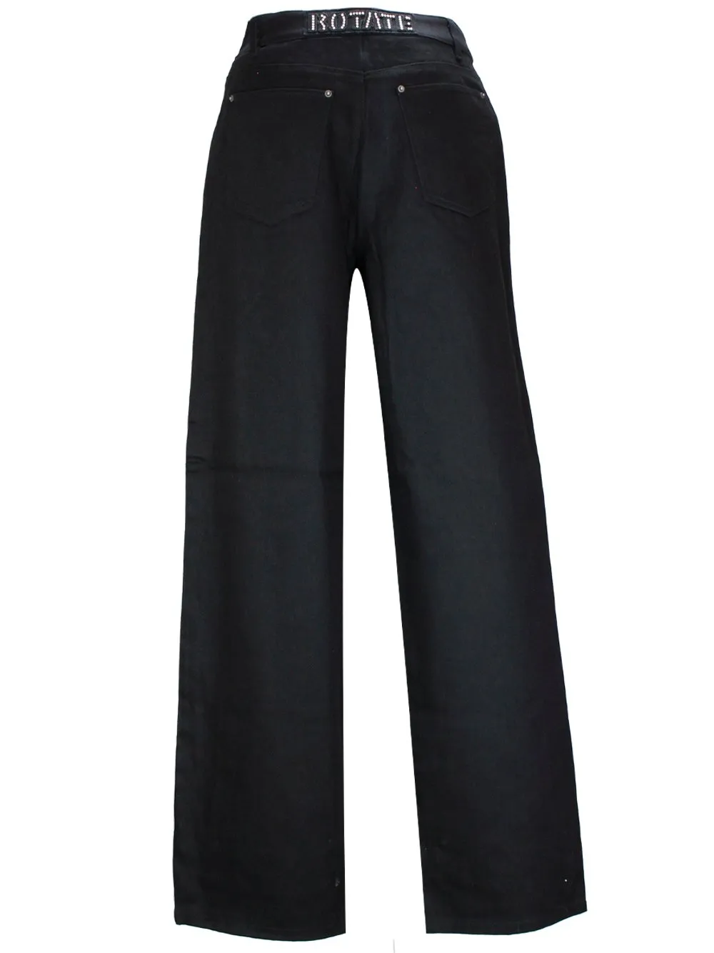 Rotate Logo-Embellished Wide-Leg Jeans