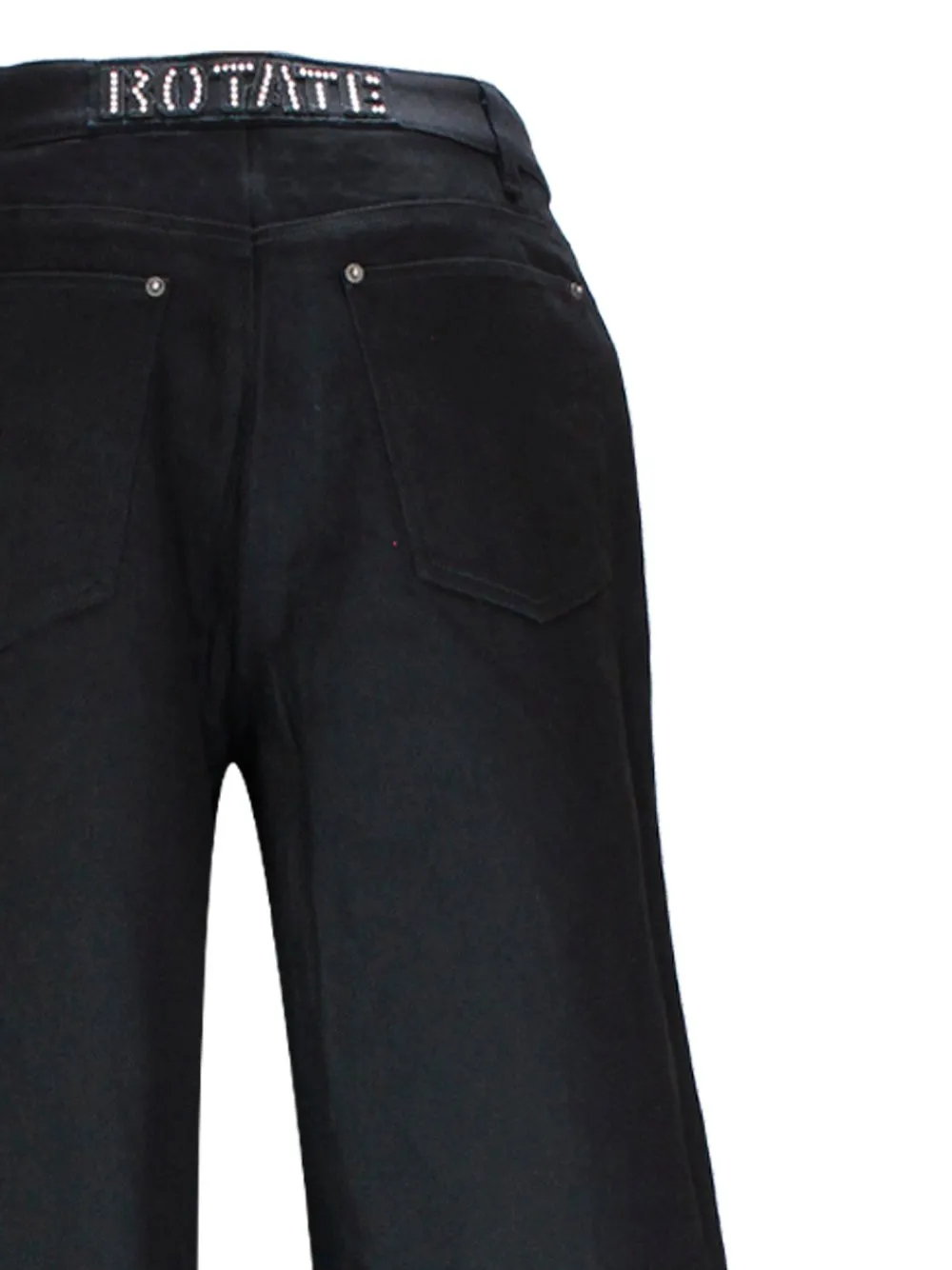 Rotate Logo-Embellished Wide-Leg Jeans