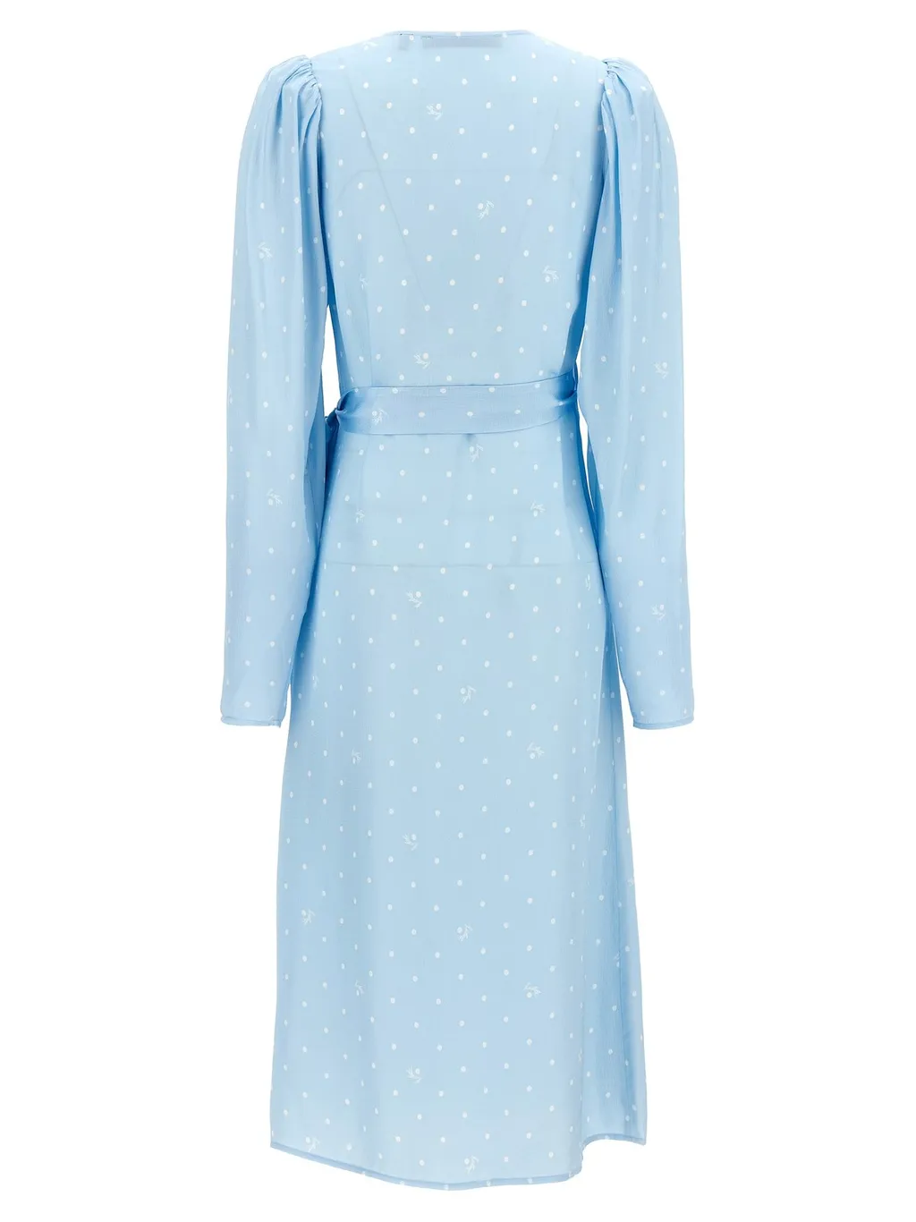 Rotate Textured Midi Wrap Dress