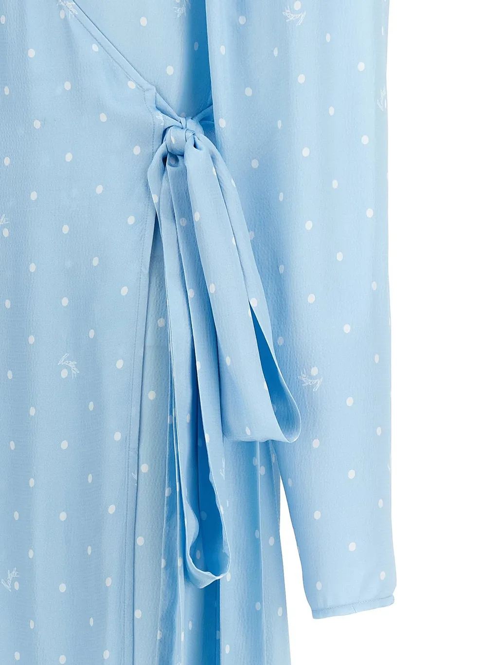 Rotate Textured Midi Wrap Dress