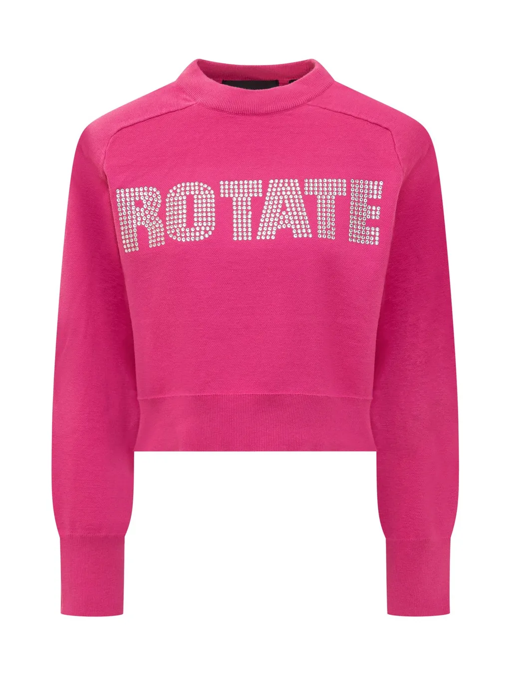 Rotate Logo Embellished Cropped Sweatshirt