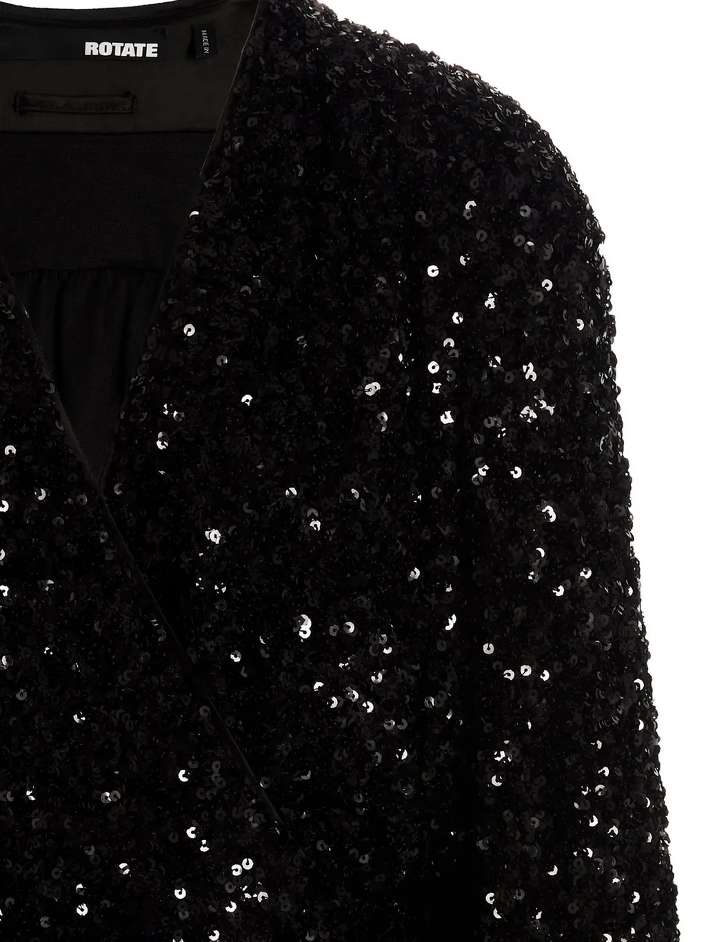 Rotate V-Neck Sequinned Wrap Dress