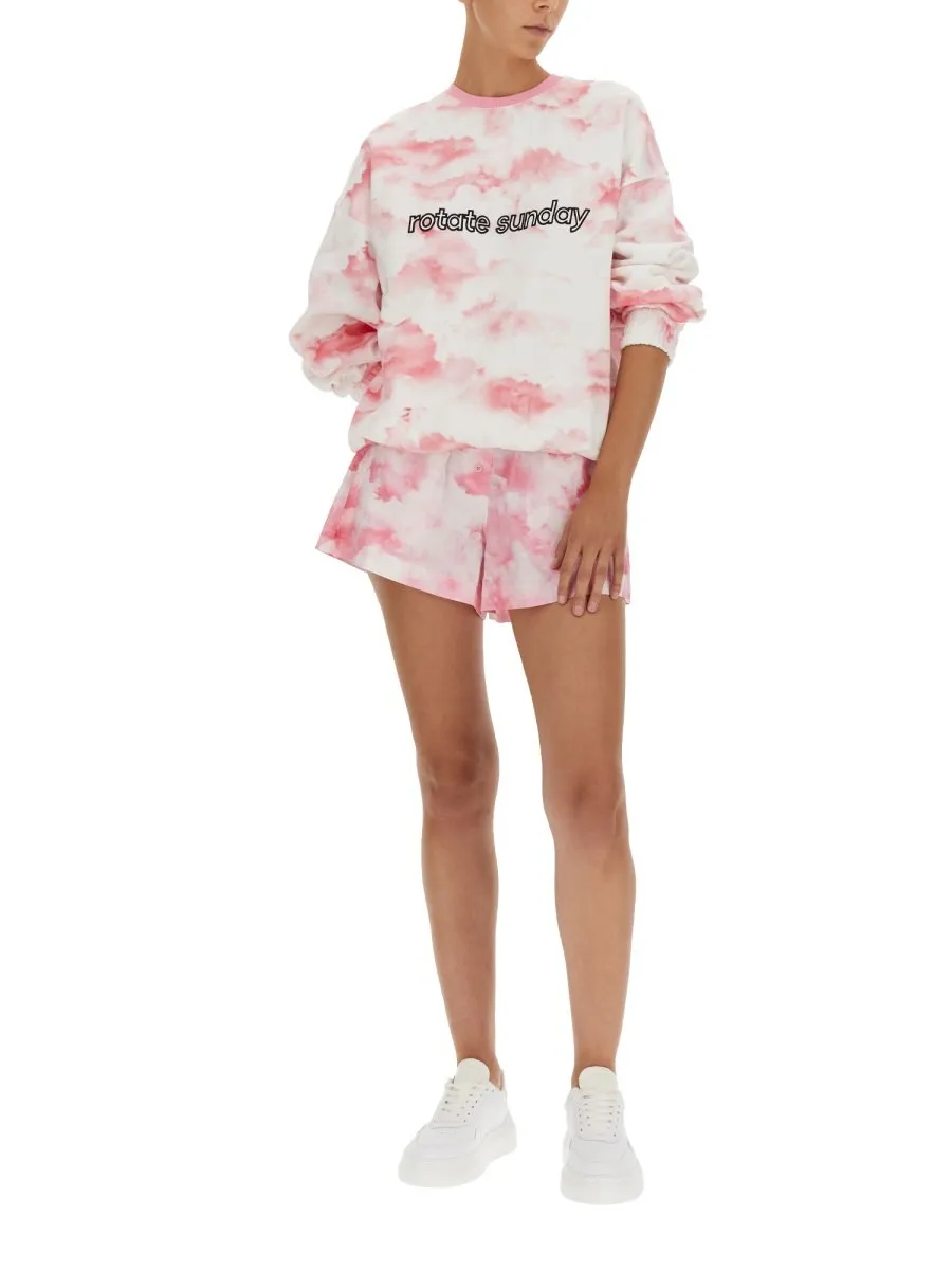 Rotate Logo Embroidered Crewneck Sweatshirt