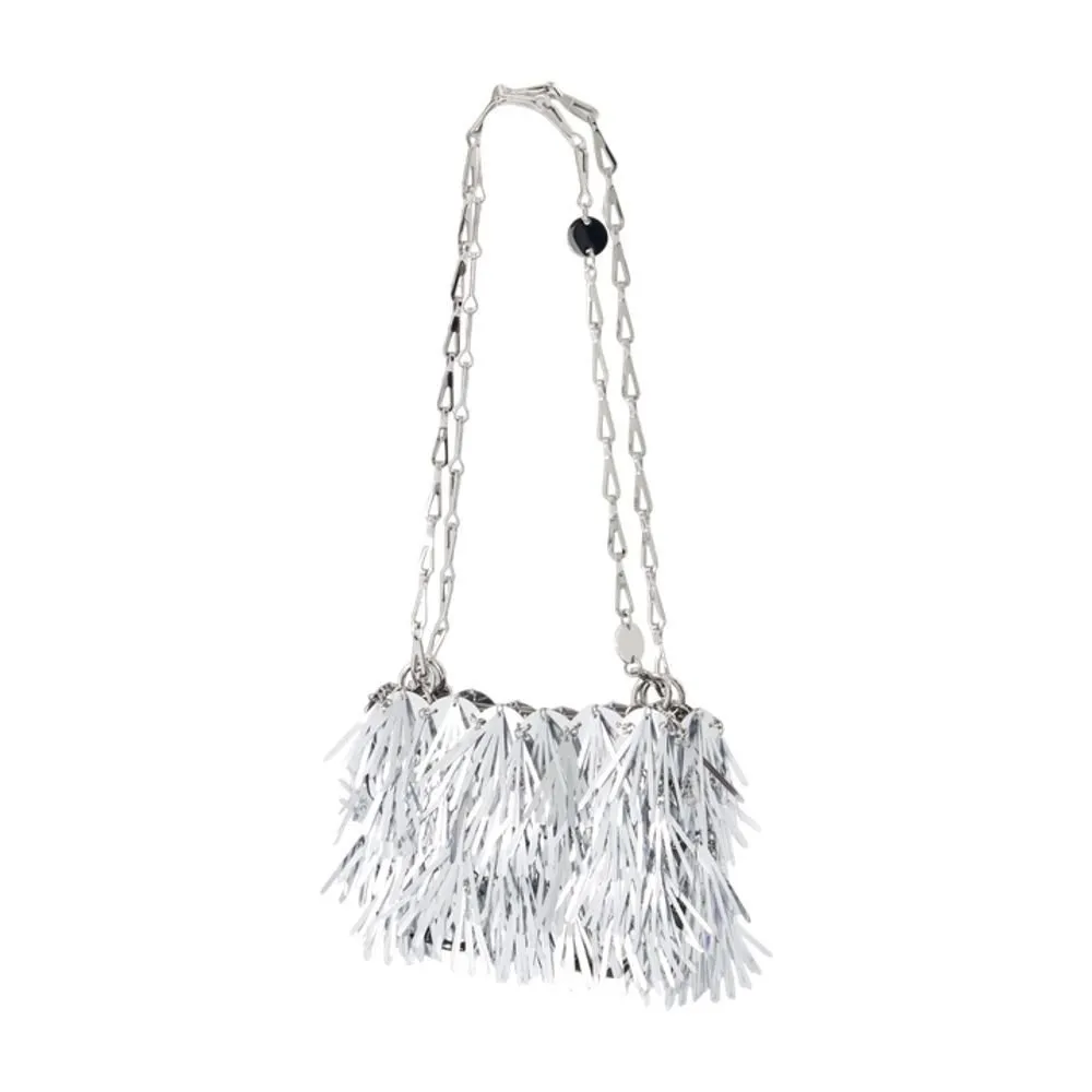 Rabanne Sequin-Embellished Chained Fringed Shoulder Bag