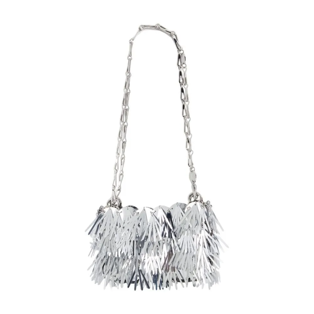 Rabanne Sequin-Embellished Chained Fringed Shoulder Bag