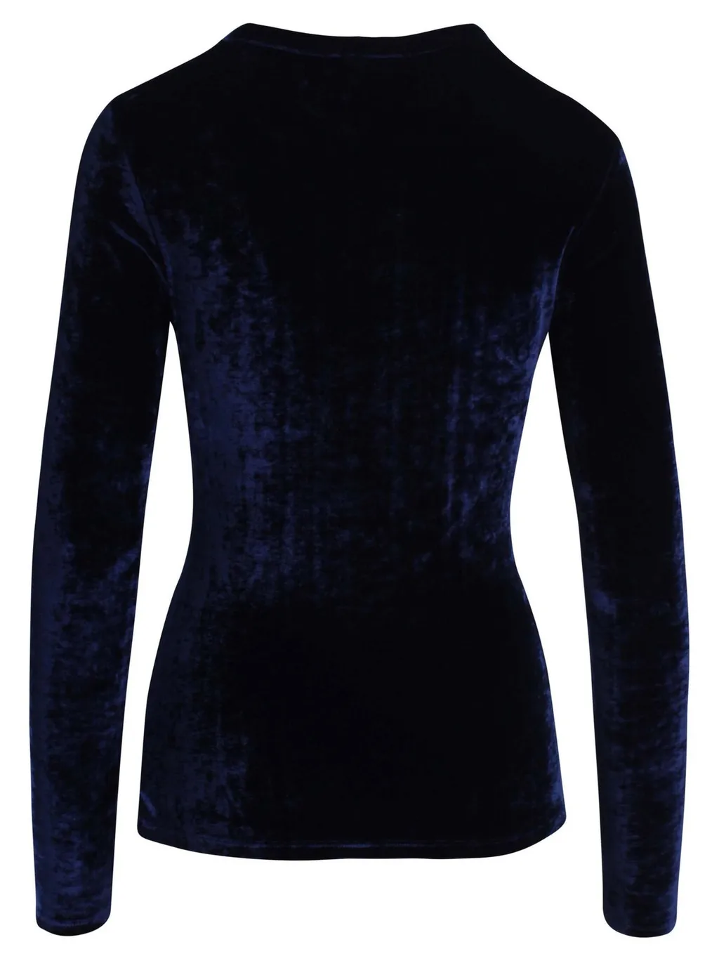 Rabanne Draped Velvet Long Sleeve Top