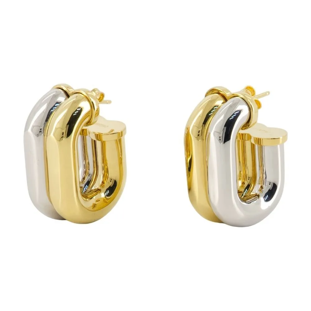 Rabanne Two-Tone Hoop Earrings