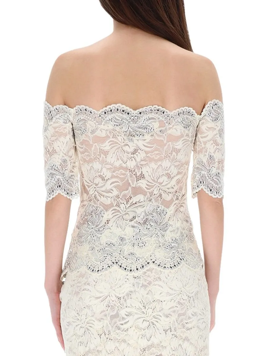 Rabanne Lace Off-Shoulder Top